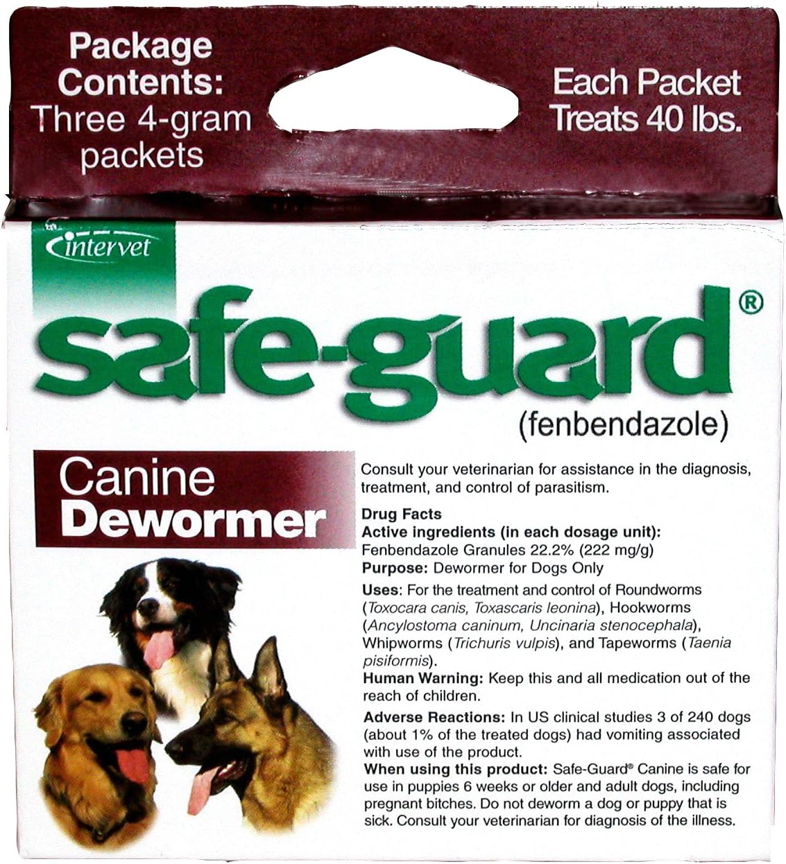 Merck Animal Health Safe-Guard Canine Dewormer, 4 gm