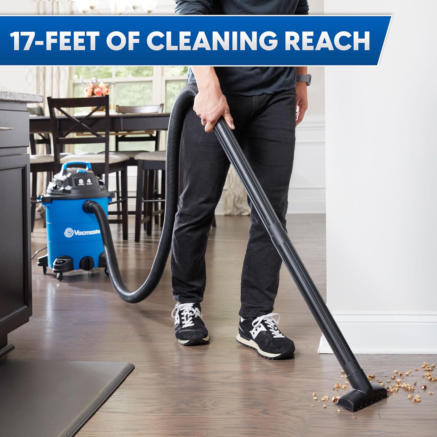 Vacmaster VOC809PF 8-Gal 4 Peak HP Utility Wet/Dry Vacuum Blue