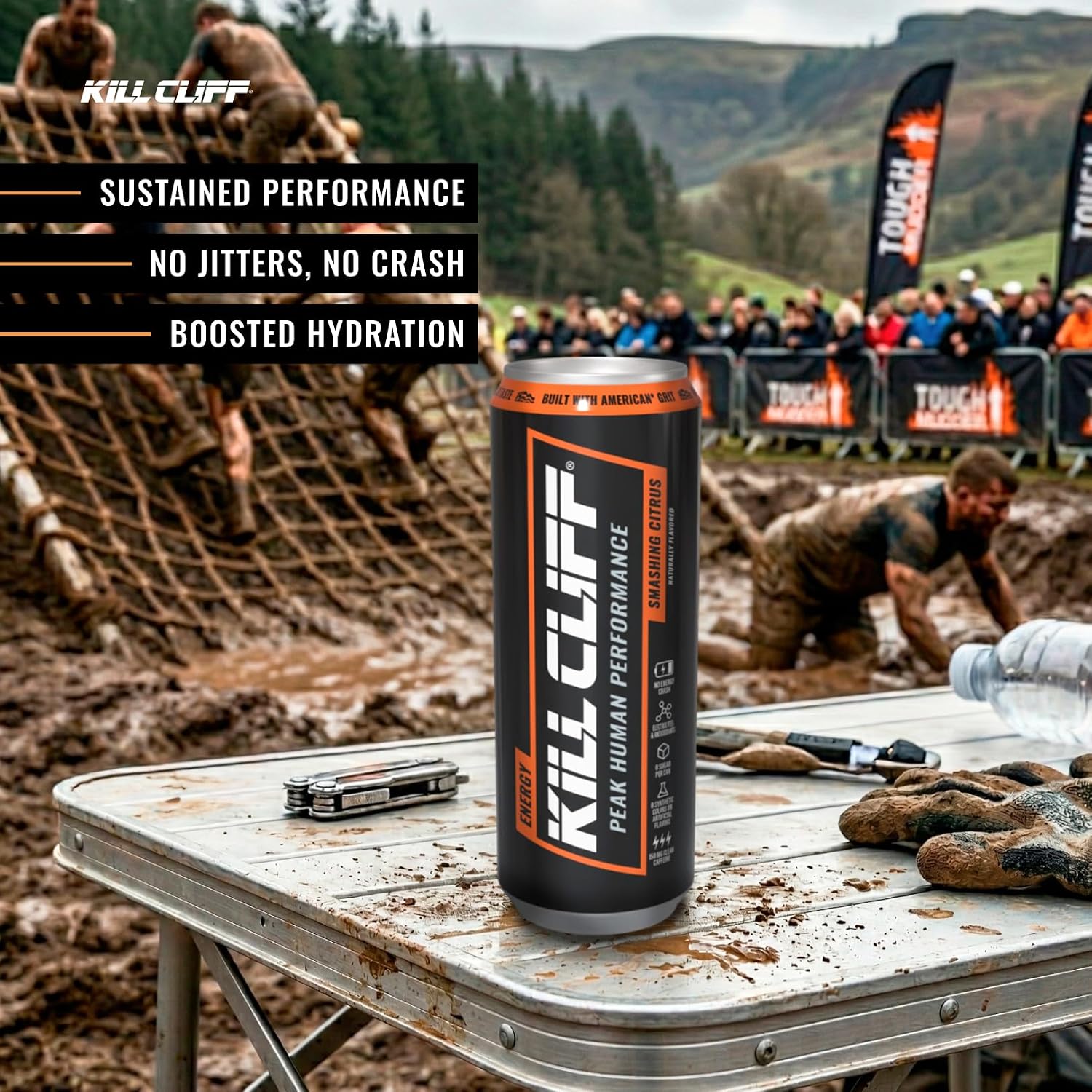 Kill Cliff Energy Drink - Sugar Free - Smashing Citrus 12 oz 12 Pack