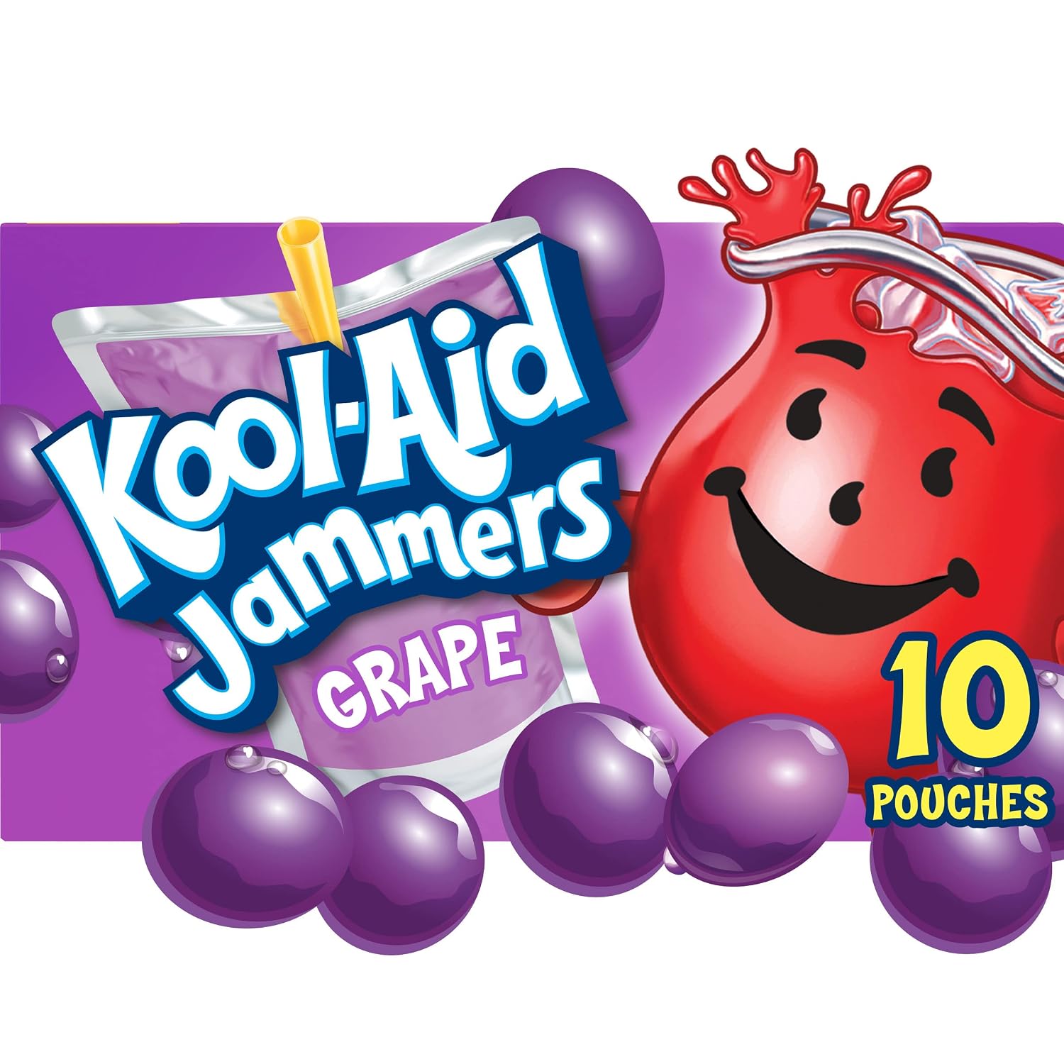 Kool-Aid Juice Drink, 40 ct Pack, Grape Flavored, 4 Boxes of 10 Pouches