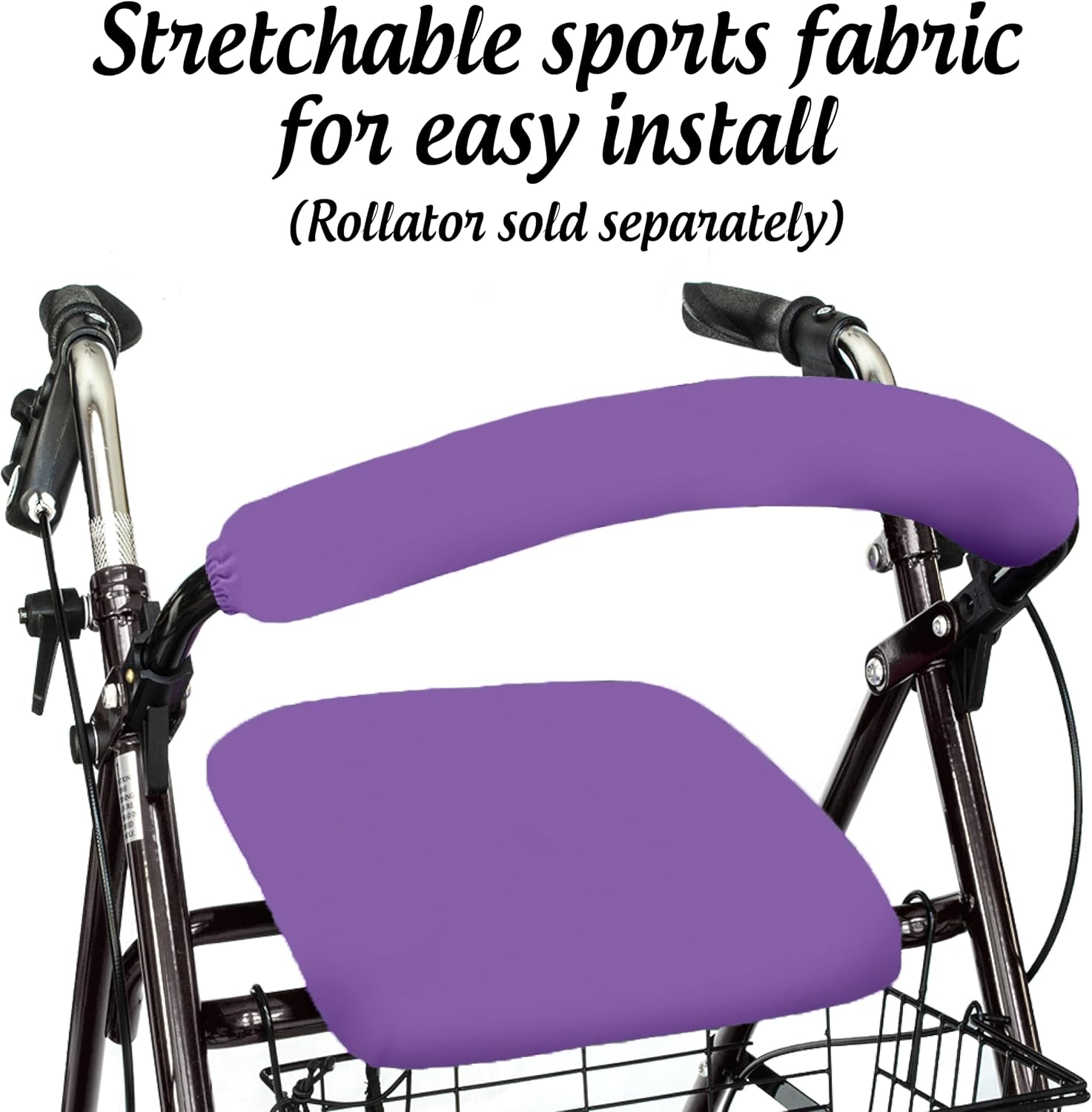 Top Glides Playful Purple Universal Rollator Walker Seat and Backrest Covers (Purple)