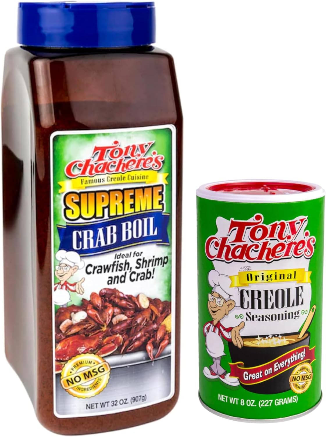 Tony Chachere's Supreme Crab, Crawfish and Shrimp Complete Seafood Boil (No MSG), 32 Ounce Shaker