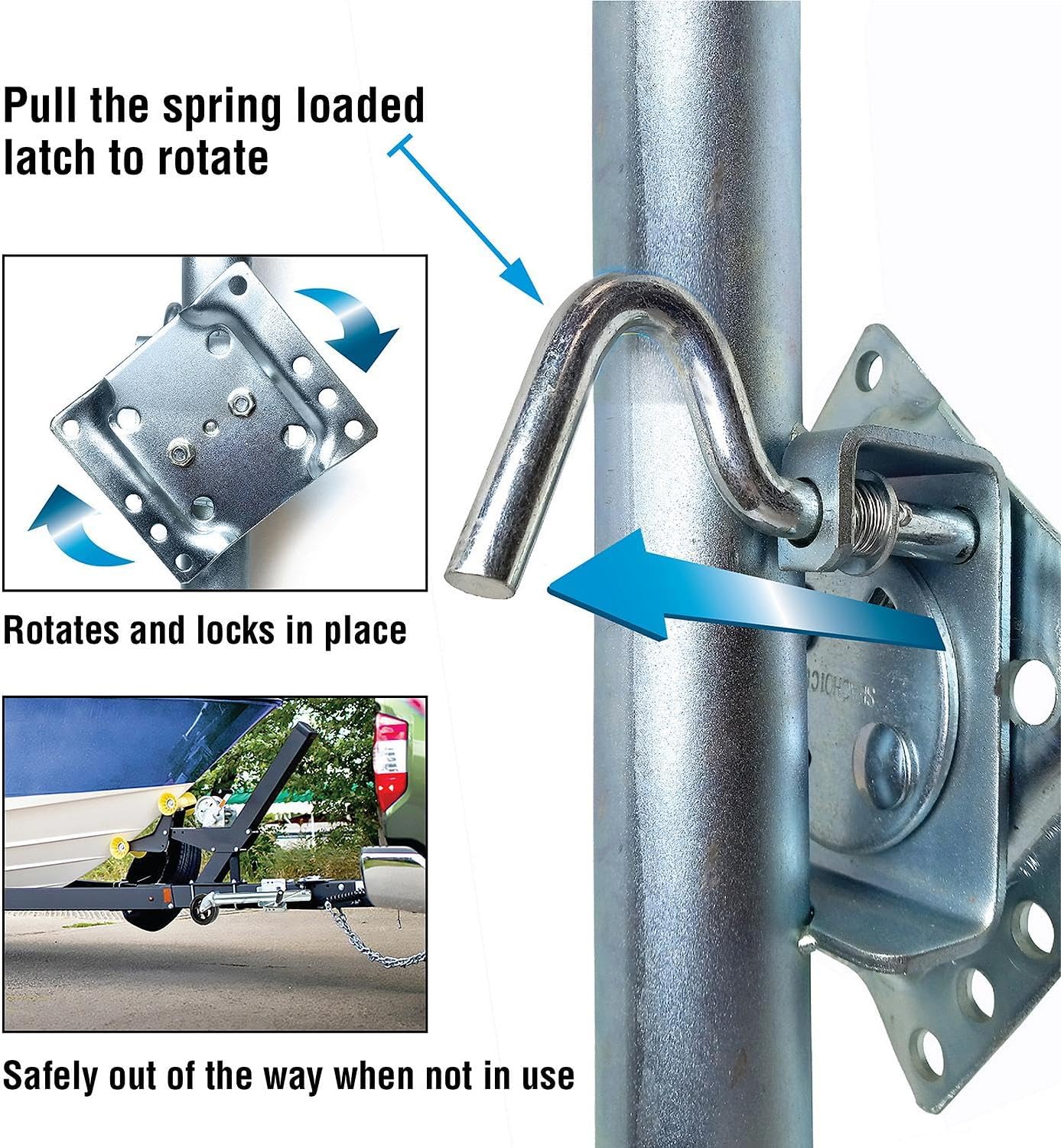 Seachoice Fold Up Trailer Jack, 22-7/8 In., Max Lift 1500 Lbs.