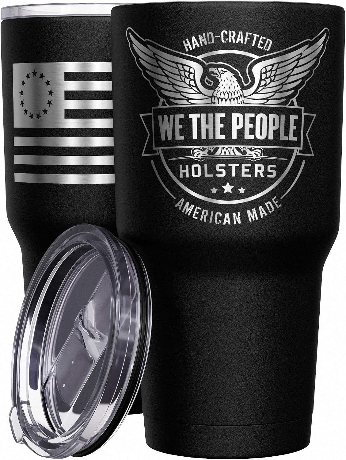 We The People Holsters - 1776 Betsy Ross Flag - Betsy Ross Mug - American Flag Coffee Travel Mug - American Flag Tumbler - Double Insulated Tumbler - 30 oz