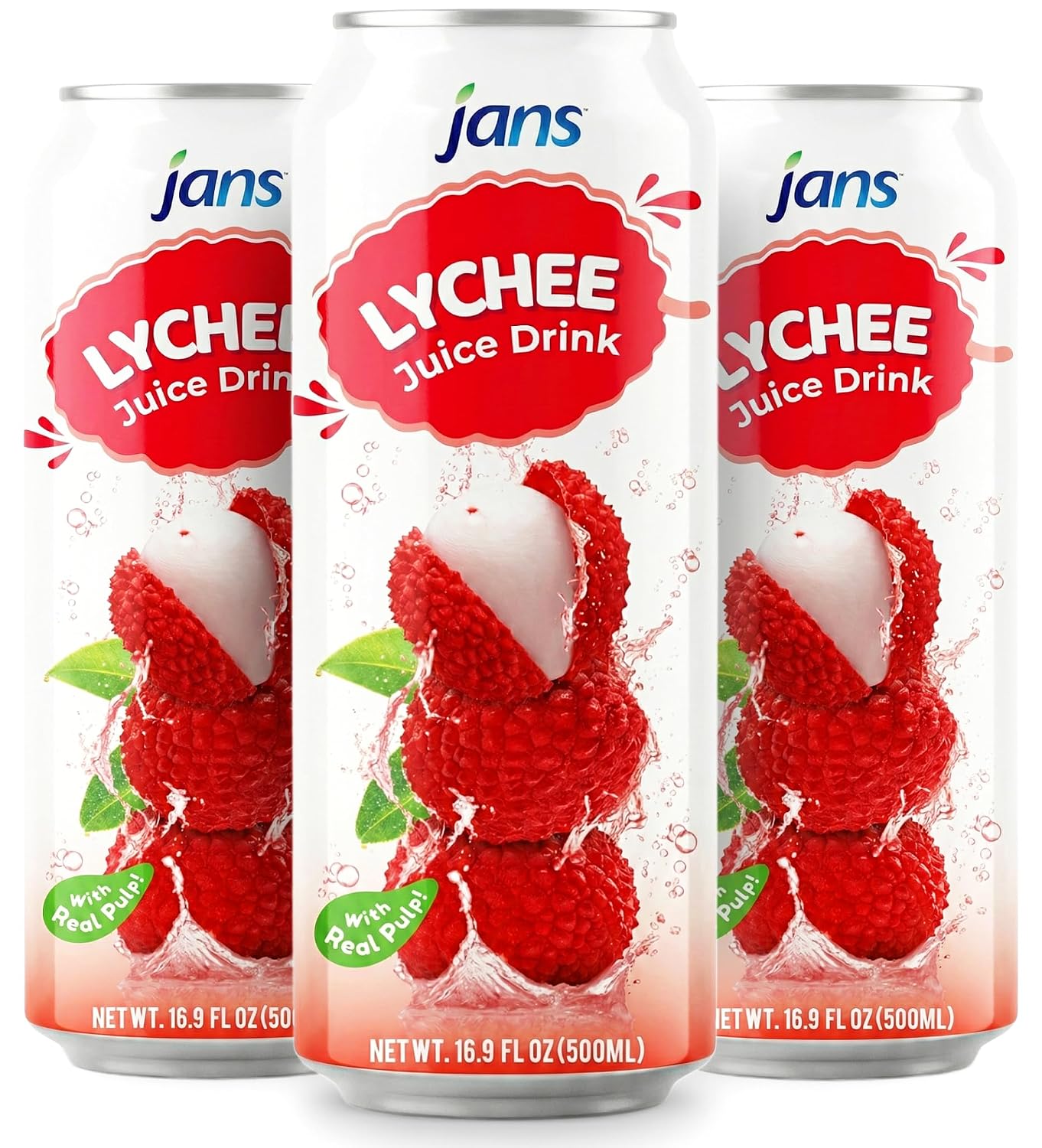 Jans 100% Coconut Water With Pulp, Unsweetened, 16.57 Fl Oz, Pack of 12