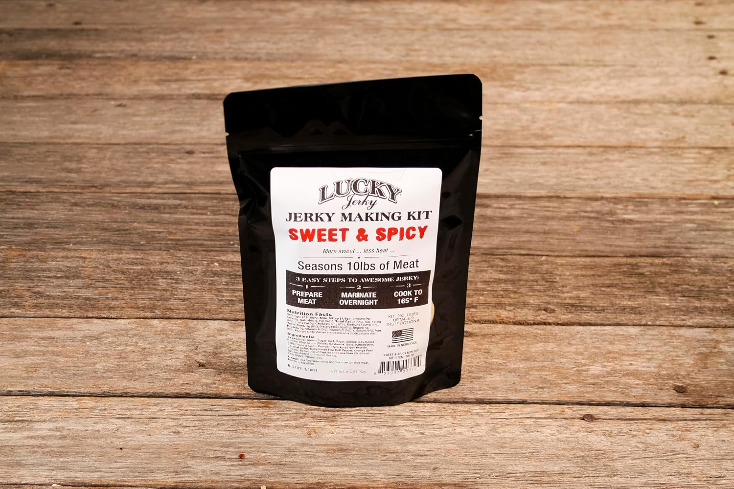 Lucky Jerky Ultimate Savory DIY Beef Jerky Seasoning and Cure Kit, 12 Oz | Make Your Own with Original, BBQ, Teriyaki, and Sweet & Spicy, Seasons 5 lbs per Flavor, 20 lbs Total