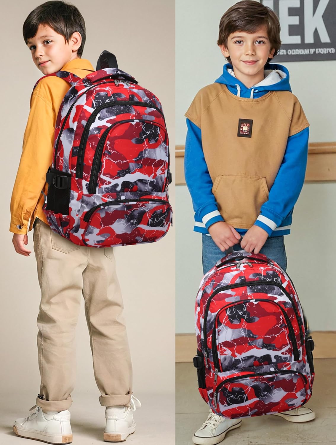 BLUEFAIRY Kids Backpack for Boys Elementary Book Bags Primary Middle School Bookbags for Childs Water Resistant Back to School Gifts Son Mochila