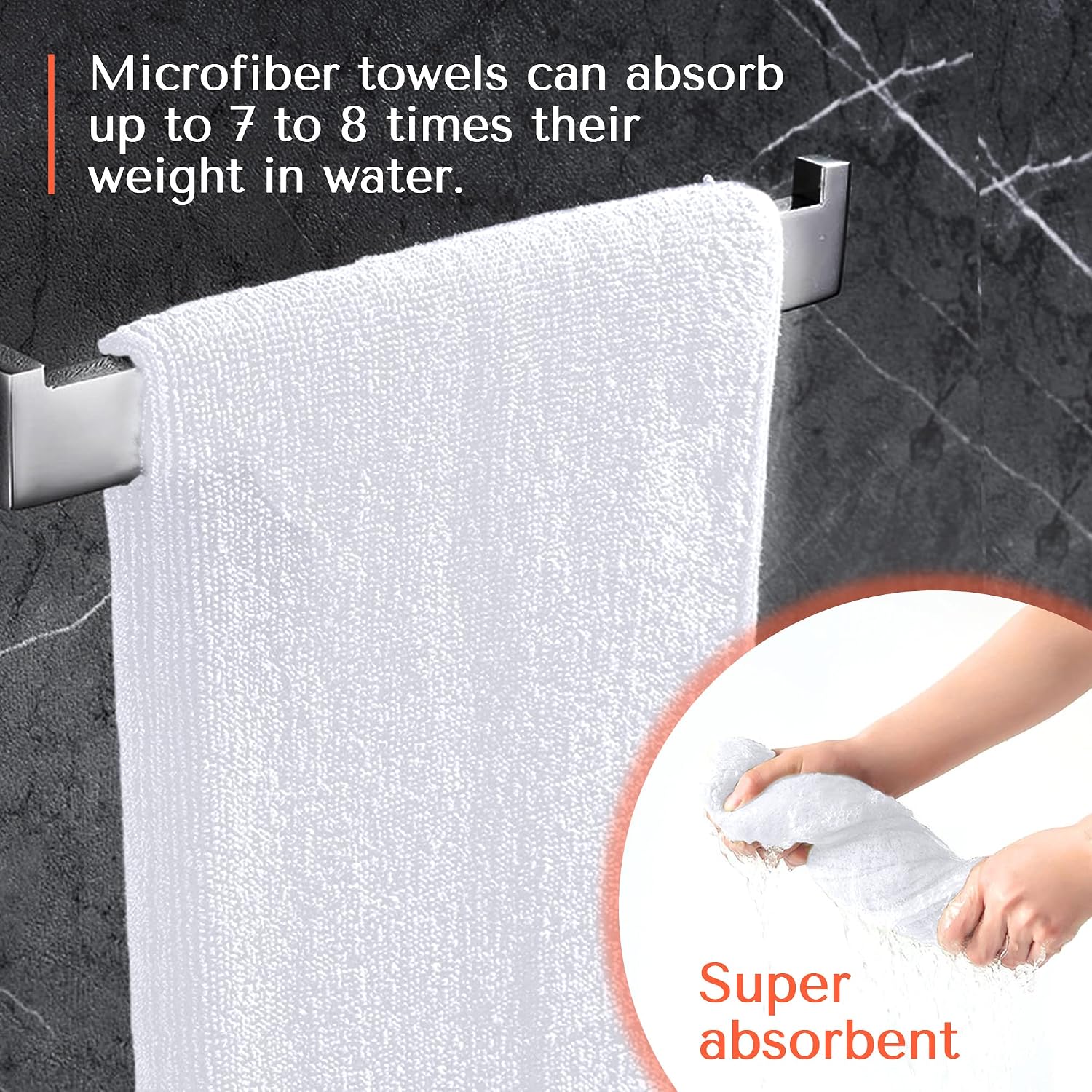 TASALON Microfiber Salon Hair Towels 10 Pack, 29" x 16" Ultra-Soft - Black