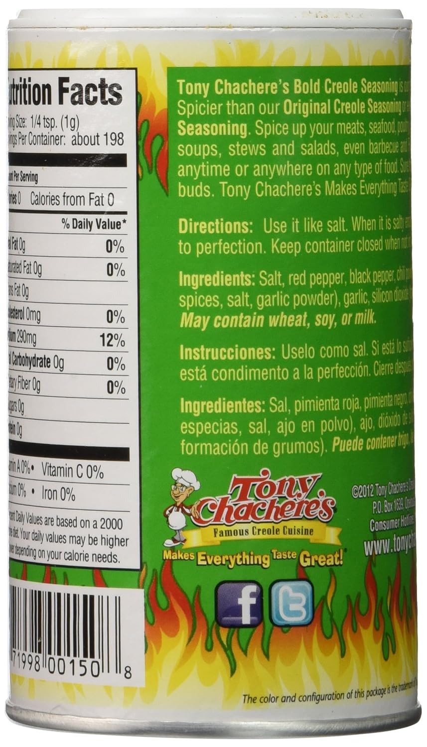 Tony Chachere Seasoning Blends, Bold Creole, 3 Count
