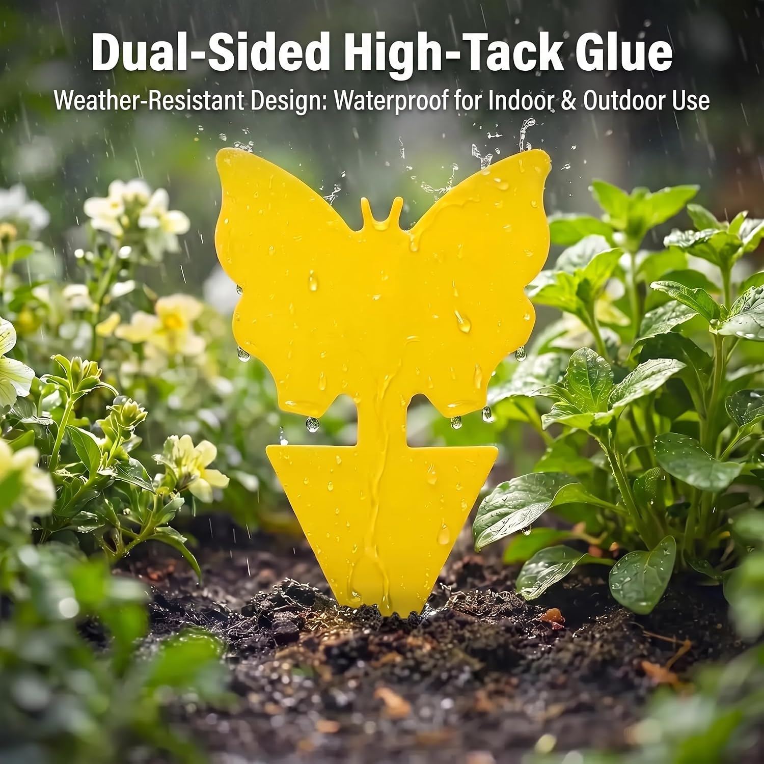 40 Pack Fungus Gnat Traps, Yellow Sticky Fruit Fly Traps for Indoor Plants