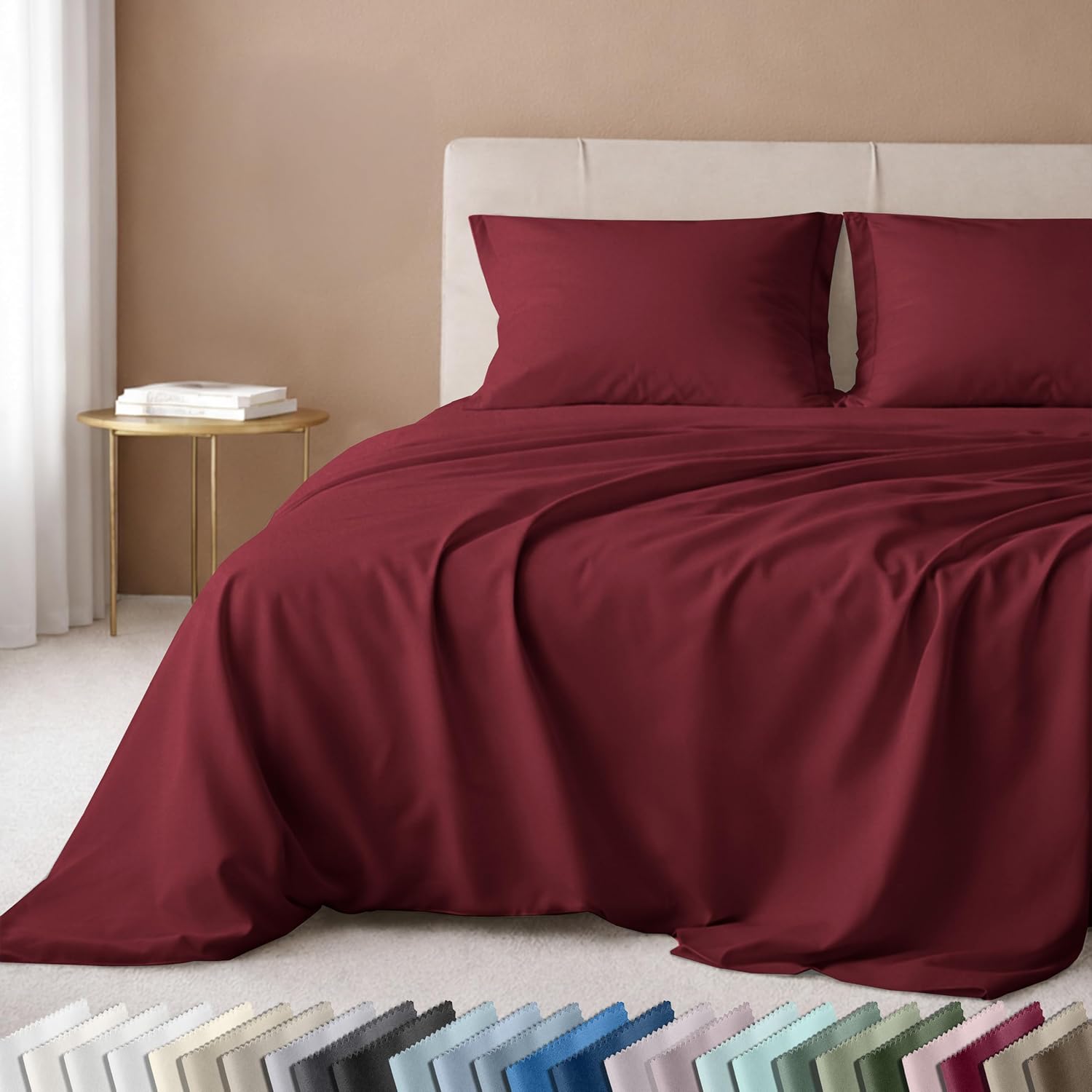 California Design Den Luxury 600 Thread Count Full Size Sheet Sets, Seafoam | 100% Cotton Sateen Backed by Good Housekeeping Seal, Soft & Smooth, 16" Deep Pocket, All-Around Elastic, Durable, Easy Care