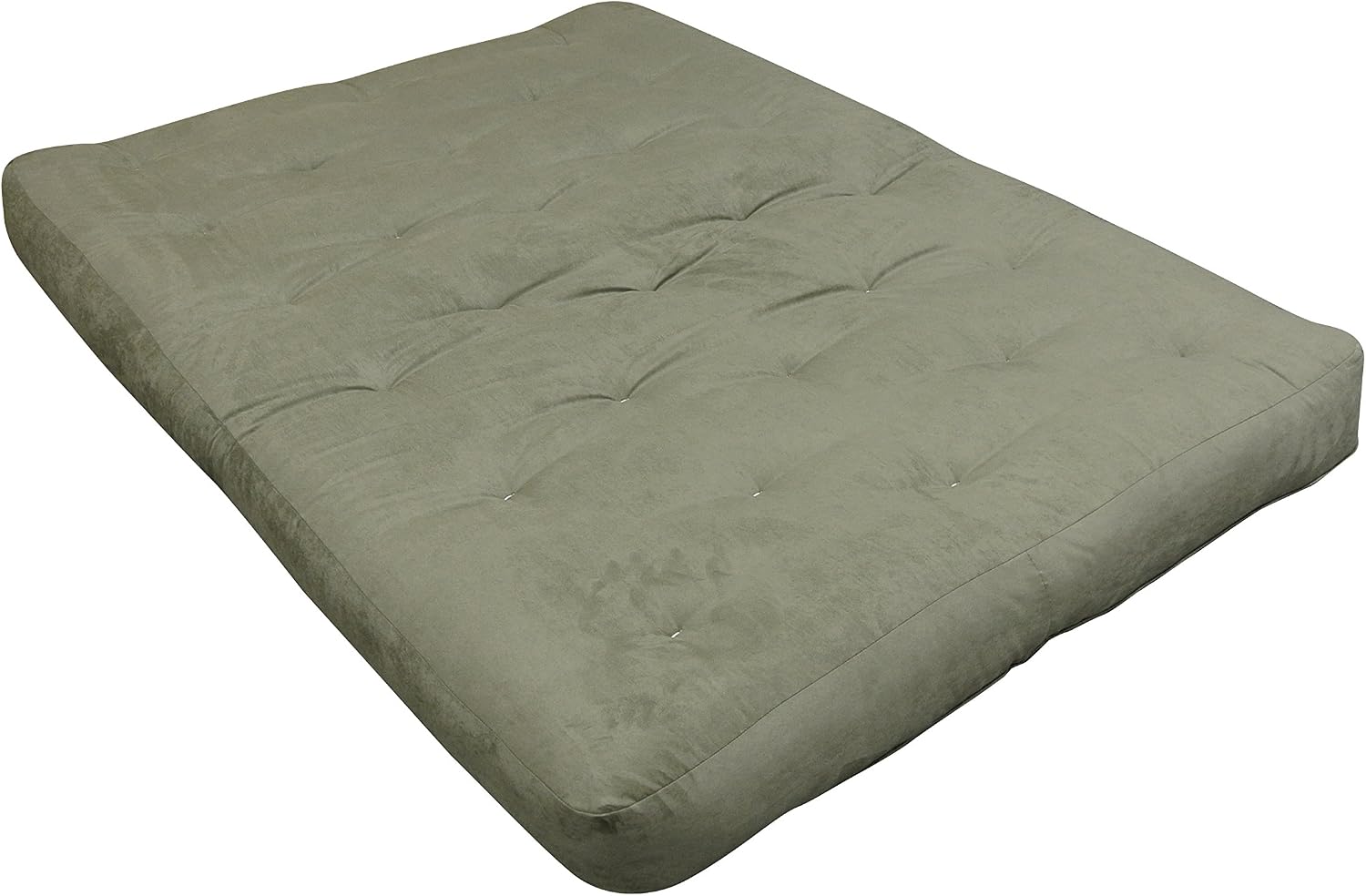Gold Bond 8" Double Foam & Cotton Futon Mattress, Sage Microfiber, Full, Green
