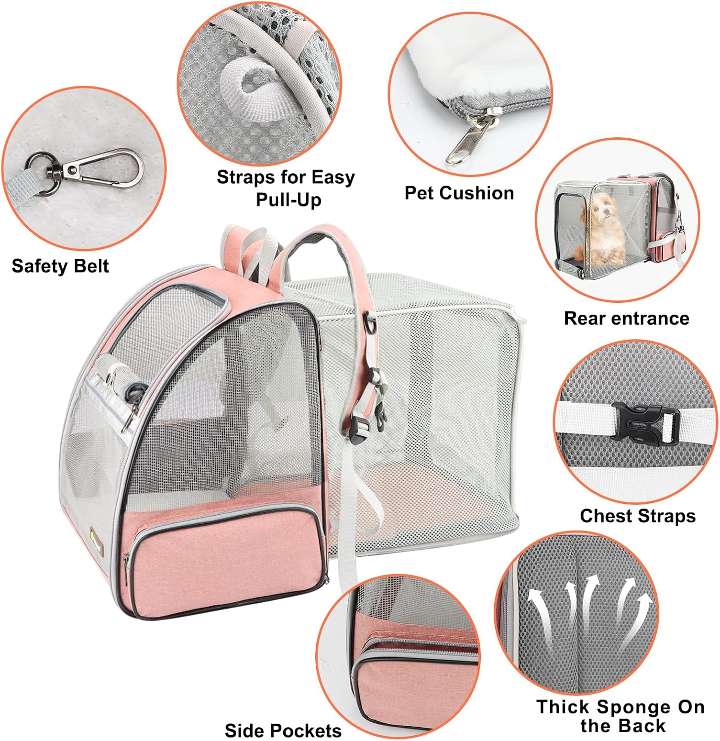 Texsens Innovative Traveler Bubble Backpack Pet Carriers for Cats and Dogs