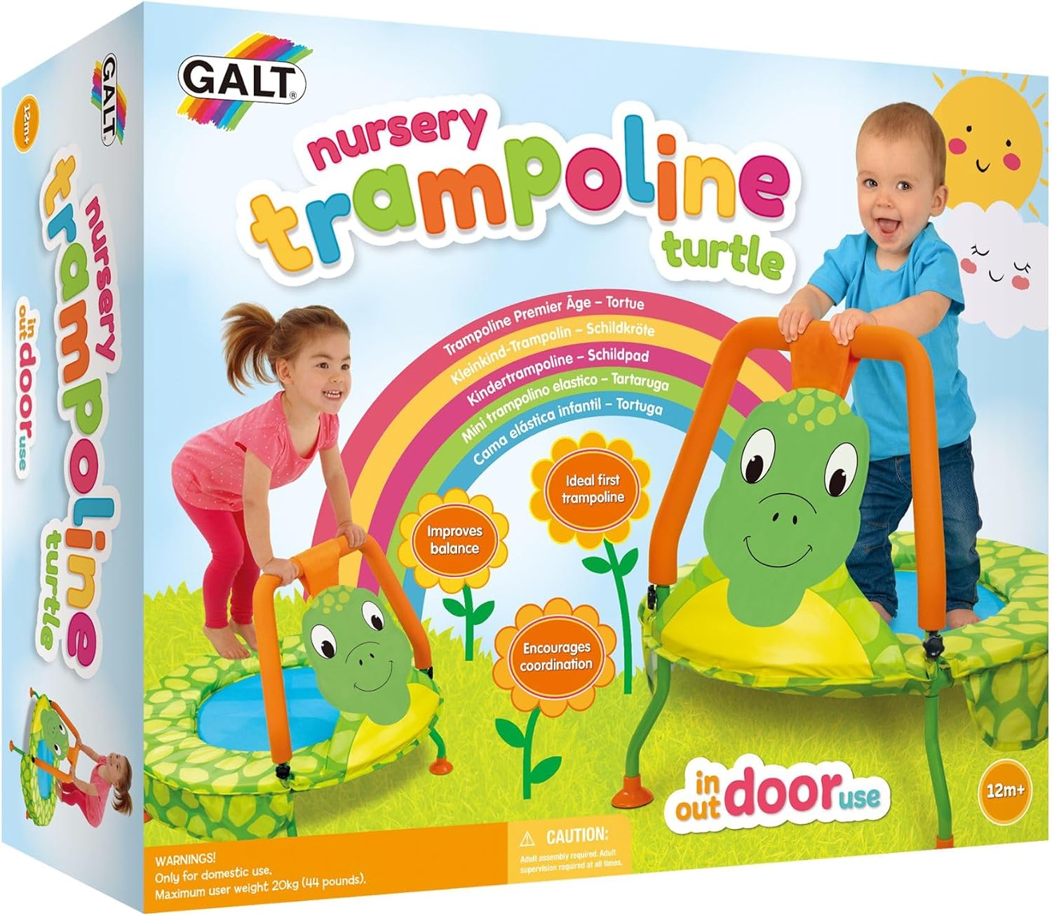 Galt Toys, Nursery Trampoline - Turtle, Trampolines for Kids, Ages 1 Year Plus