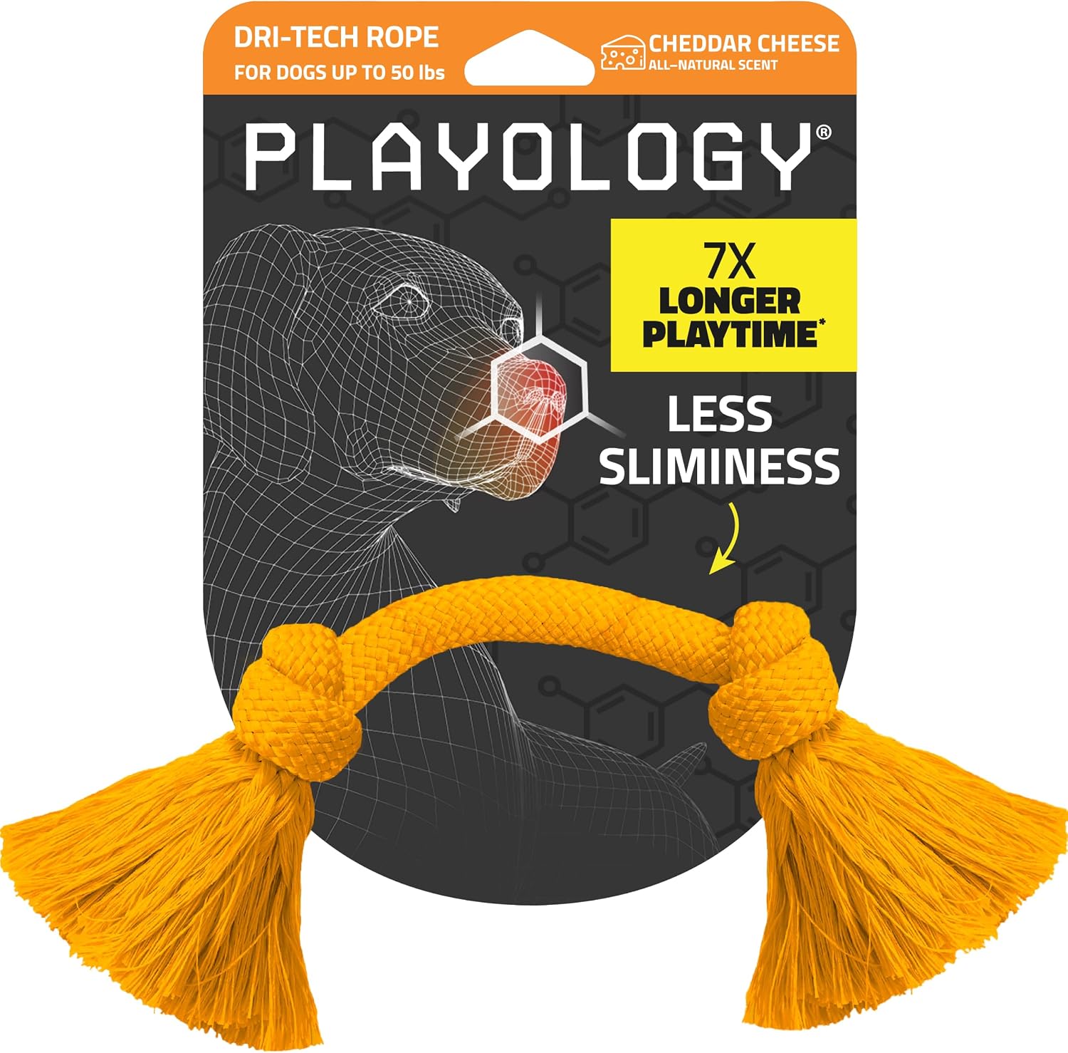 Playology Tug Rope Dog Toys for Large Breed Dogs - Jumbo, Beef Scent