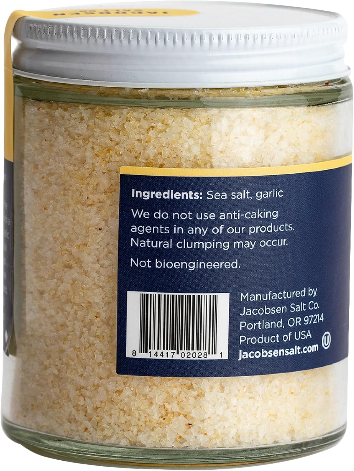 Jacobsen Salt Co. Black Garlic Salt, Kosher, Non-GMO, Umami - 2.5 Oz | Steak Seasoning, Non-Iodized, Made in USA, Sweet Umami Flavored, Kosher Sea Salt, Infused with Garlic