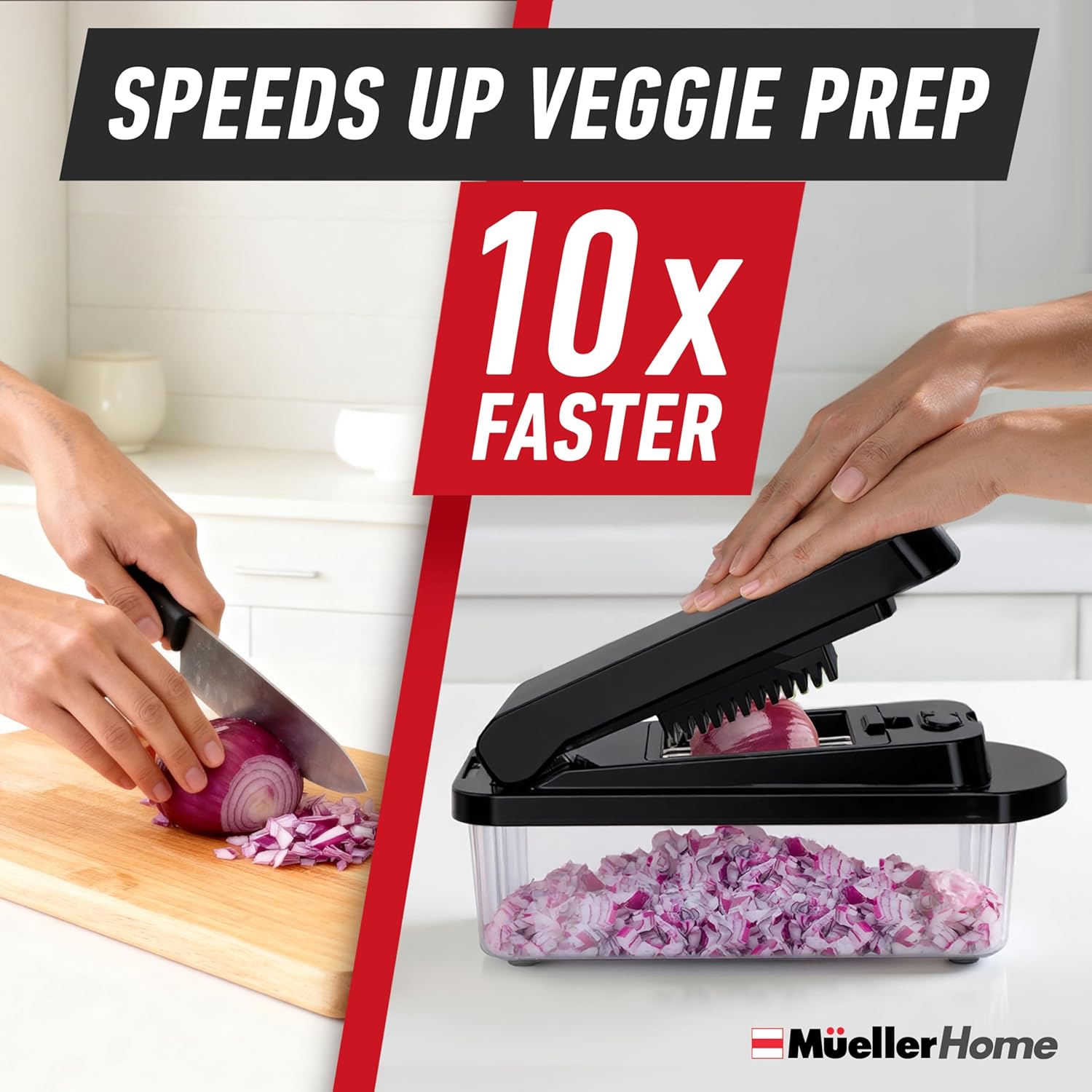 Mueller The Real Original Pro Vegetable Chopper & Mandoline Slicer, 10-in-1