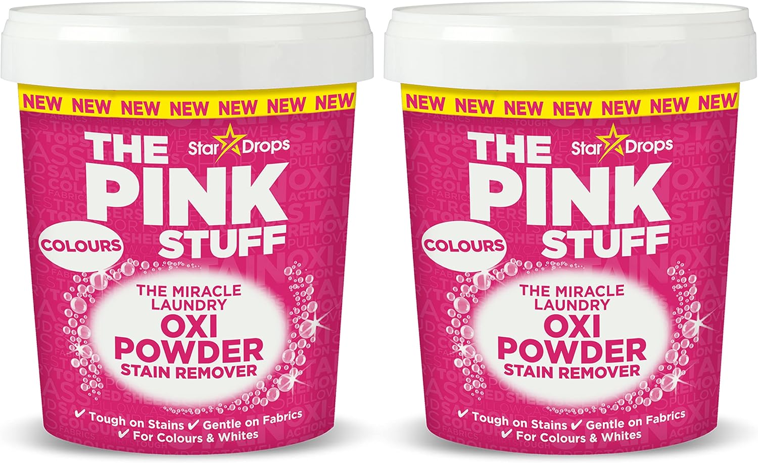 Stardrops The Pink Stuff Miracle Laundry Oxi Powder Stain Remover for Colours, 35.2 Oz