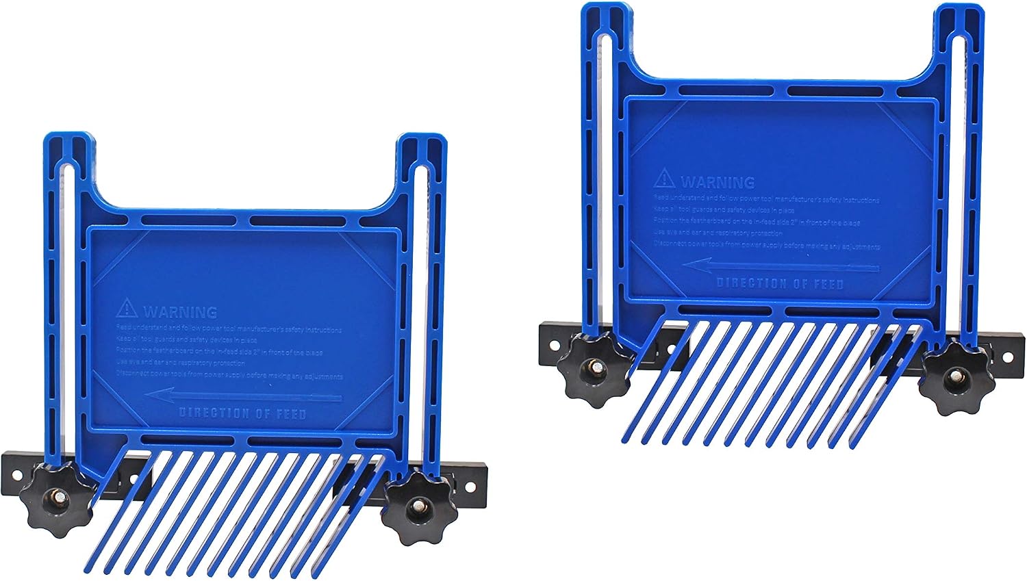PRS3020 Featherboard for Table Saw, Router Table, Bandsaw, Replace for Kreg Compatible with Standard 3/8" x 3/4" T-slot and Miter Slot, Blue