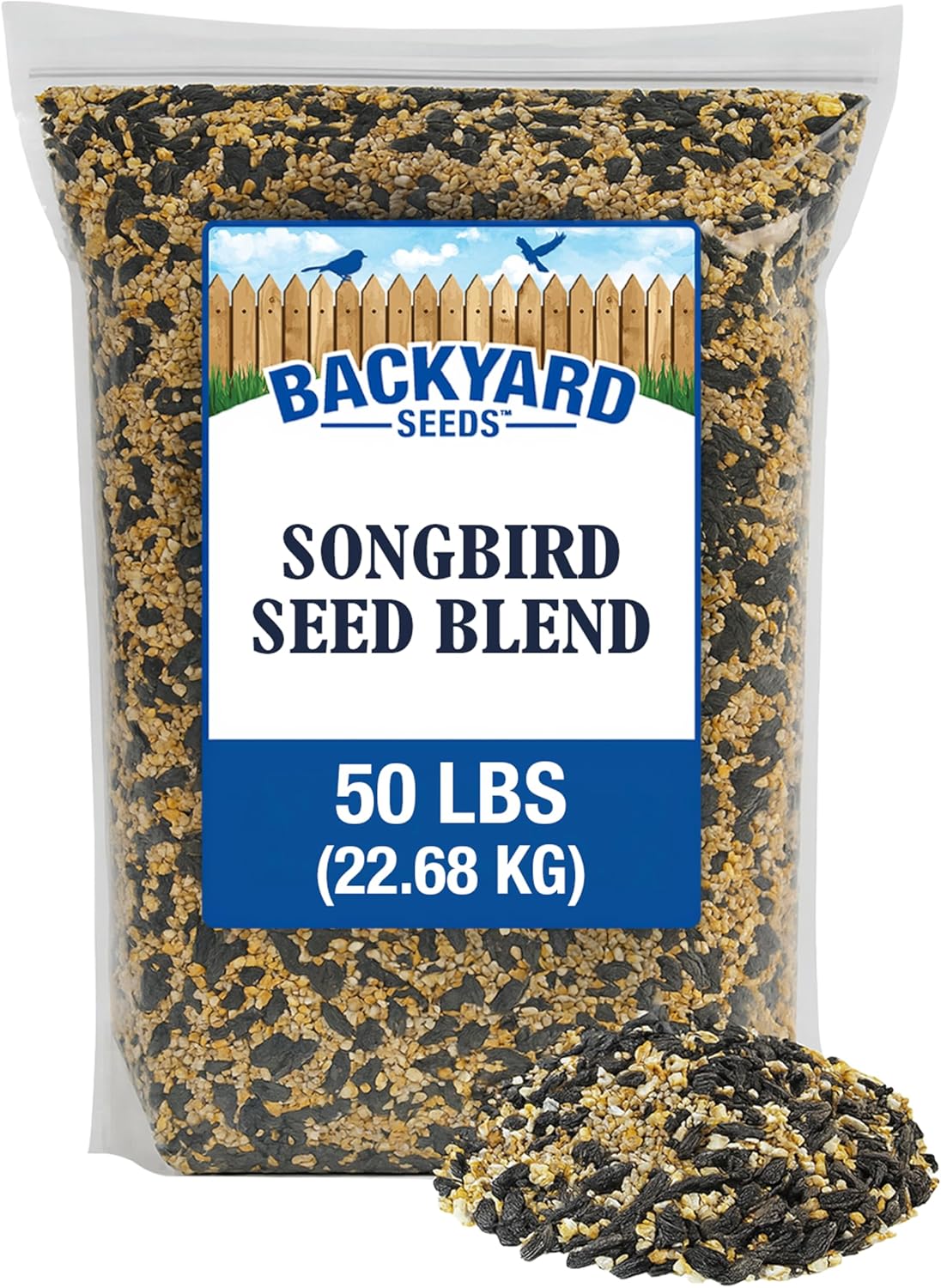 CountryMax Shelled Sunflower Chips 10 lb - No Waste Bird Seed for Outside Feeders, Resealable Bag of Wild Bird Feed | For Smaller Beaks, No Mess, No Waste. High Energy & USA Sourced. For Ground Feeding or Bird Feeders, For Year-Round Feeding