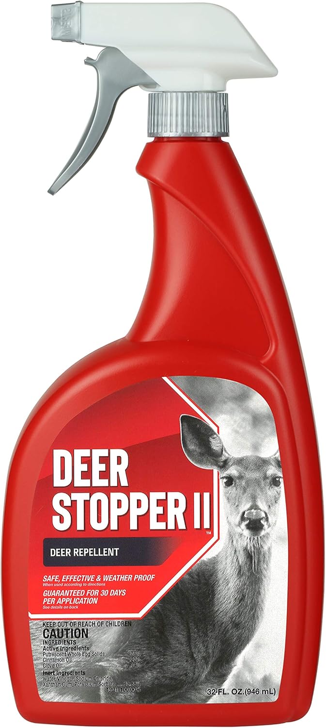 Deer Stopper II - Moose, Elk & Deer Repellent Spray for Gardens