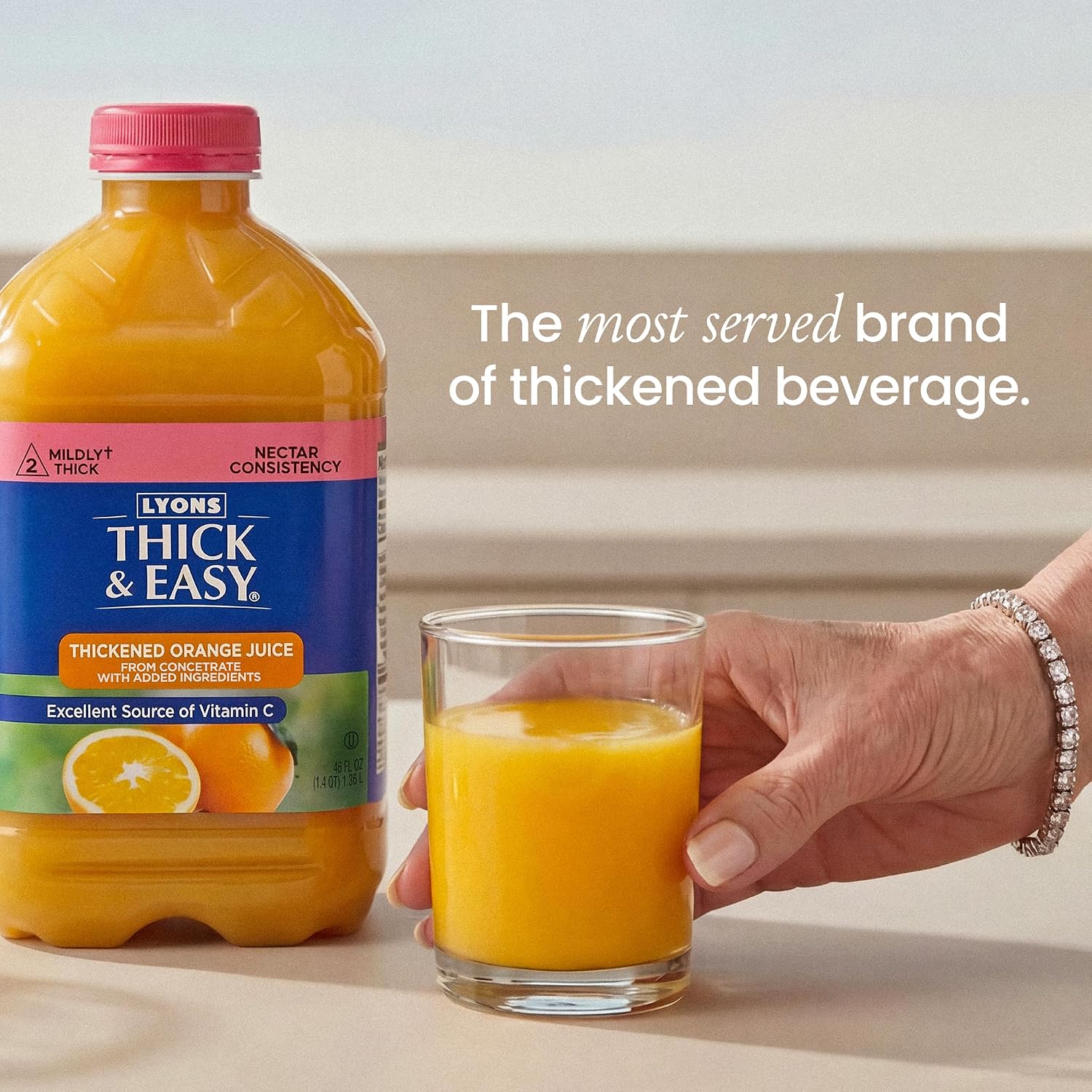 Thick & Easy Thickened Orange Juice, IDDSI Level 3 Ready-to-Drink Thickened Beverage for Swallowing Support, Moderately Thick Honey Consistency, 4 fl oz Cups - 24 Pack | IDDSI Level 3, Ready-to-Drink, Beverage for Swallowing Support, Moderately Thick Hon…