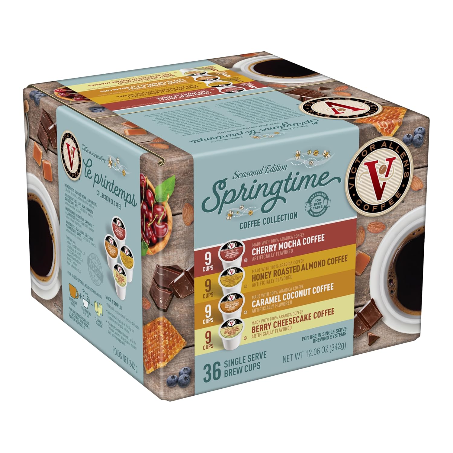 Flavored & Unflavored Coffee Variety Pack for K-Cup® Keurig 2.0® Brewers, 96 Count Victor Allen’s Coffee® Single Serve Coffee Pods