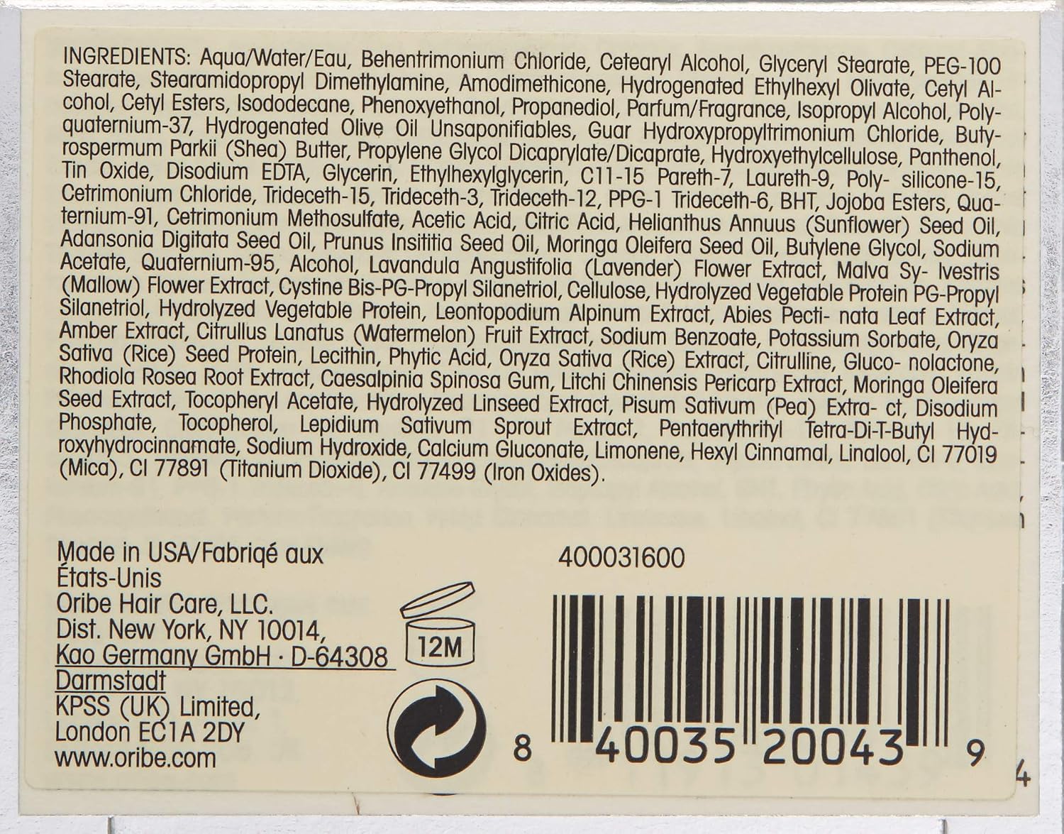Oribe Silverati Conditioner - Brightens Grey & Silver Hair - 6.8oz