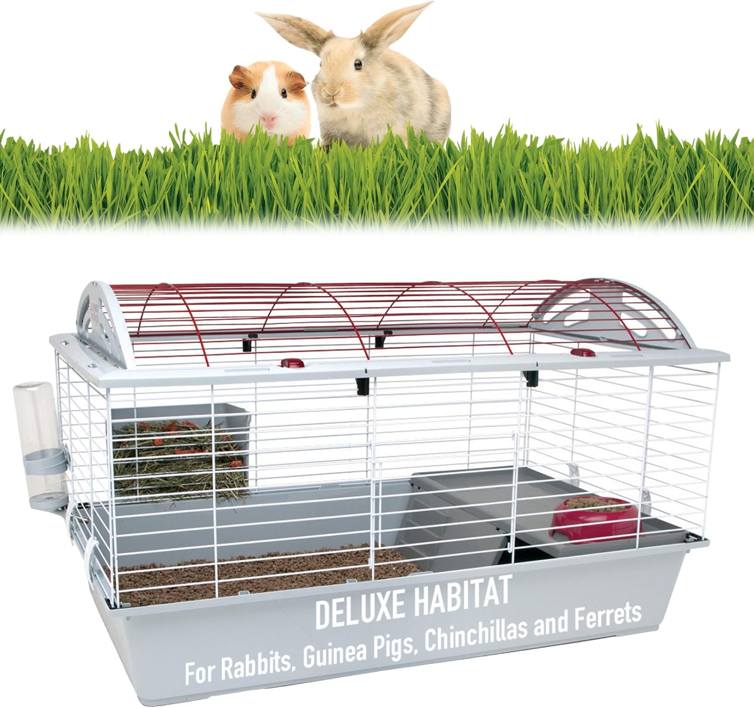 Living World - Deluxe Hybrid Habitat, X-Large | Rabbit, Guinea Pig, Chinchillas, and Small Animal Cage