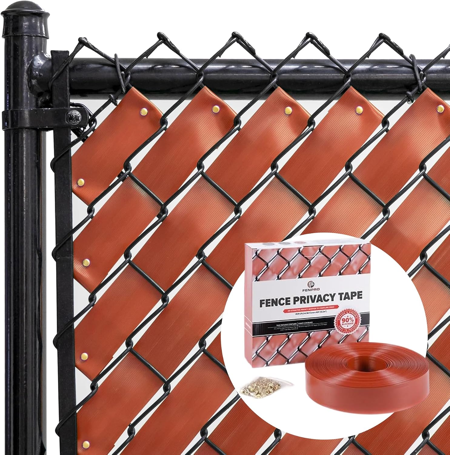Chain Link Fence Privacy Tape 250 ft (40 SqFt) (Arctic White) | Gardening, Outdoor Wall, Balcony, Patio, Yard, Injury Prevention, Safety Fence Cover for Dog, Other Pet Hedge Slats