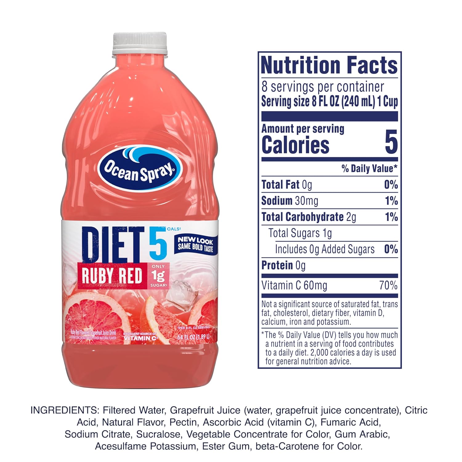 Ocean Spray® Cran50™ Cranberry Juice Drink, 64 Fl Oz Bottle (Pack of 1)