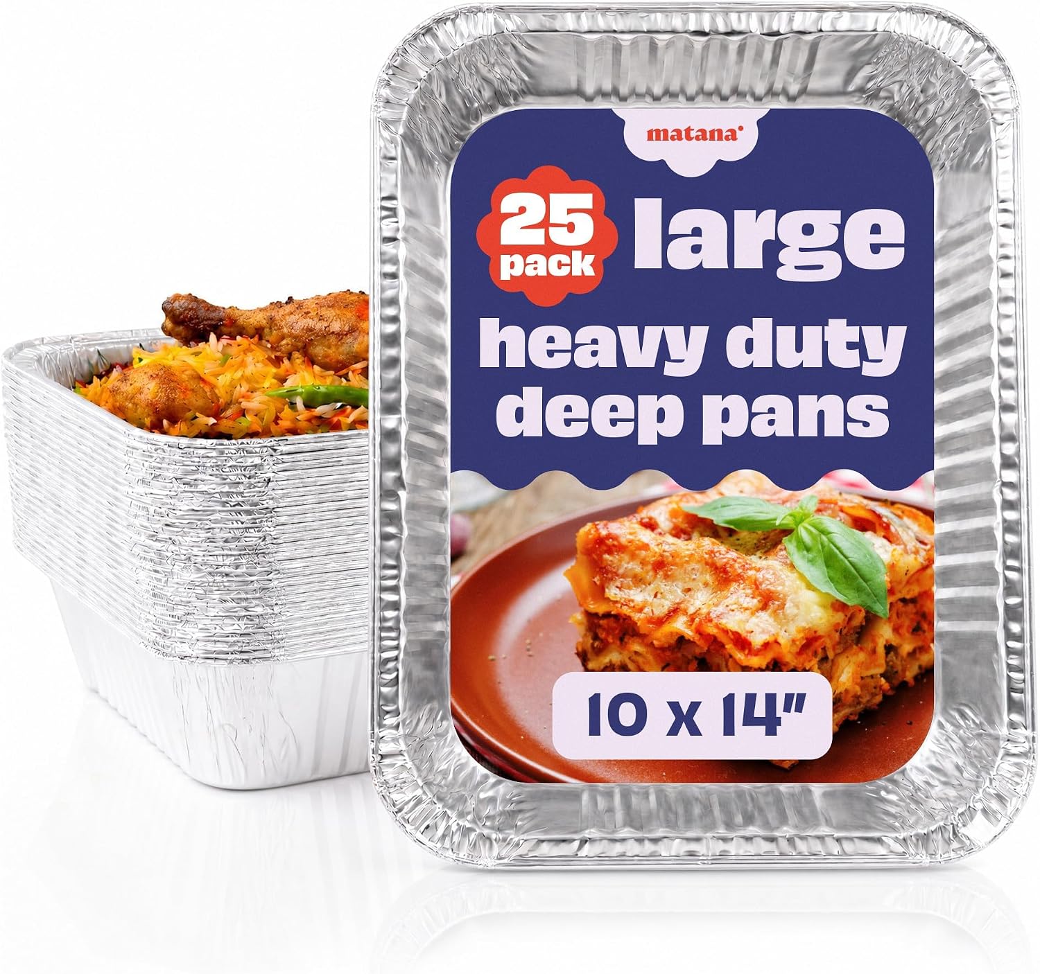 MATANA 40 Pack 9 Inch Round Aluminum Foil Pie Pans with Lids, Pie Tins Disposable for Cinnamon Rolls, Baking Tarts & Cakes, Pie Pan For Cooking