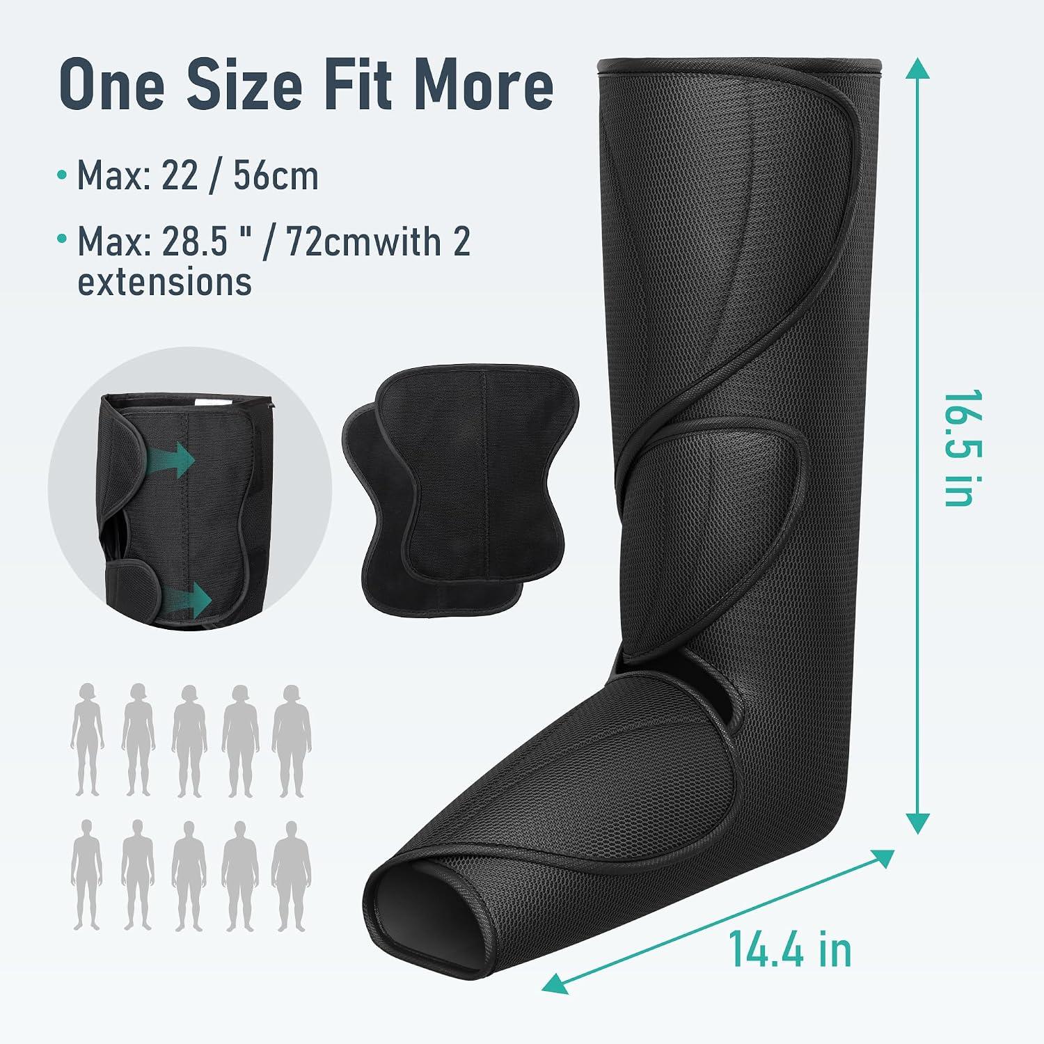 QUINEAR Leg Massager with Heat and Air Compression,Foot and Calf Massager for Circulation and Pain,Compression Boots with 3modes and 3 Intensities