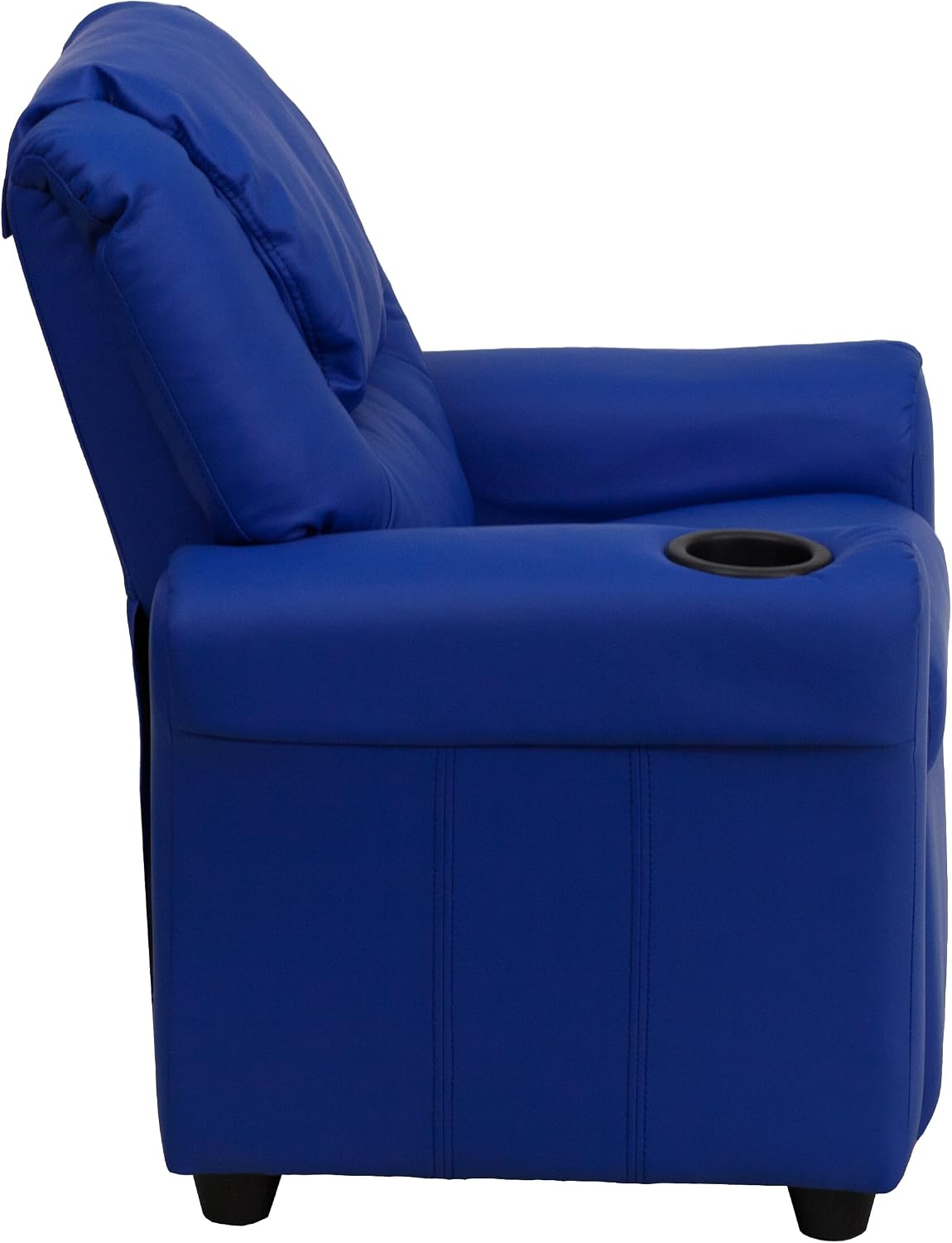 Flash Furniture Vana LeatherSoft Kids Recliner with Cup Holder, Headrest, and Safety Recline, Contemporary Reclining Chair for Kids, Supports up to 90 lbs., Brown | Manual Recline, Padded Seat and Back, Child-Friendly Design, Safety Recline Feature