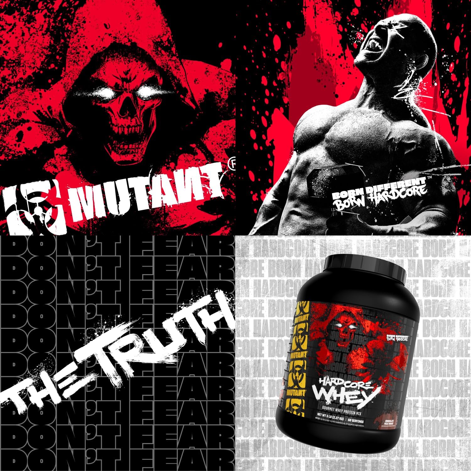 Mutant Hardcore WHEY, 100% Whey Protein Isolate, Vanilla Ice Cream, 5 lb