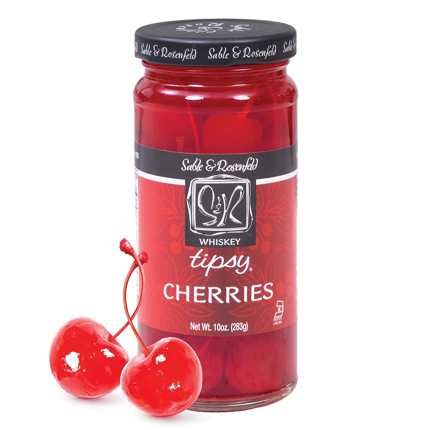 Sable & Rosenfeld Bourbon Tipsy Dark Reserve Cherries, 10 oz, Pack of 1