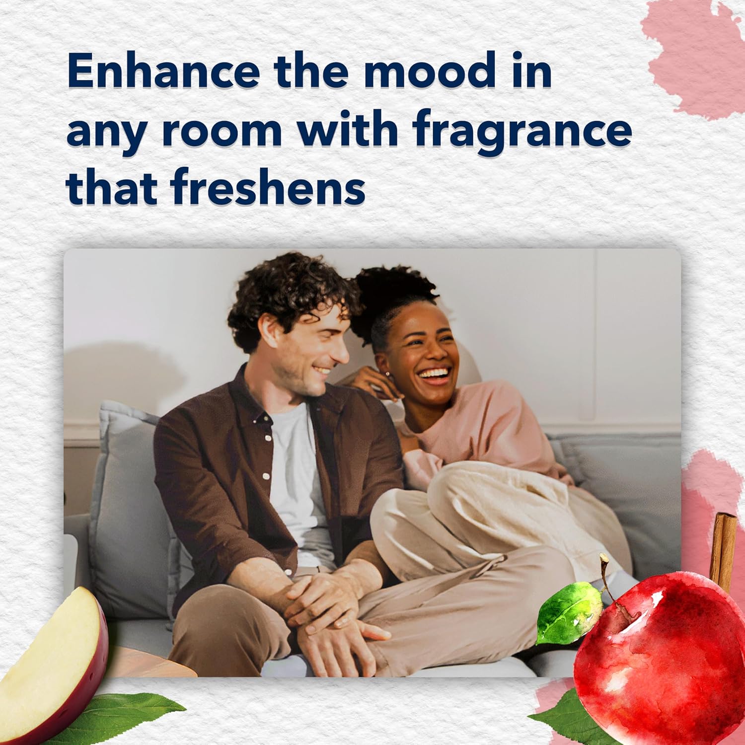 Glade PlugIns Refills Air Freshener, Scented and Essential Oils for Home and Bathroom, Apple Cinnamon, 1.34 Fl Oz, 2 Count