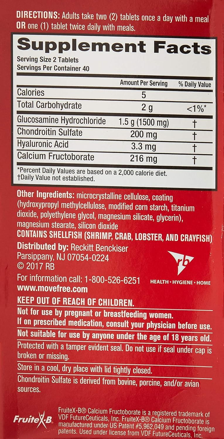 Schiff Move Free Advanced, Joint Health Supplement with Glucosamine and Chondroitin, 80 Count