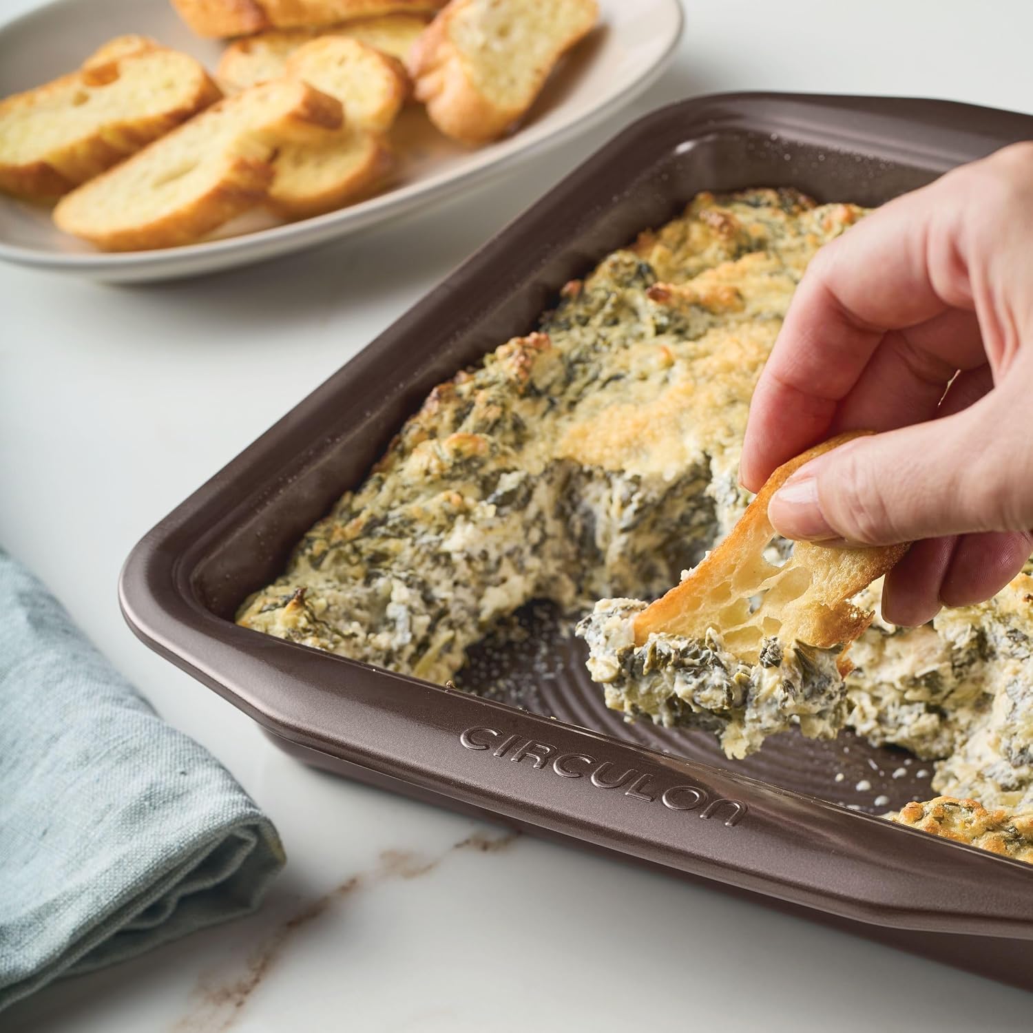 Circulon Nonstick Bakeware Rectangle Baking Pan / Cake Pan, 9 Inch x 13 Inch, Gray