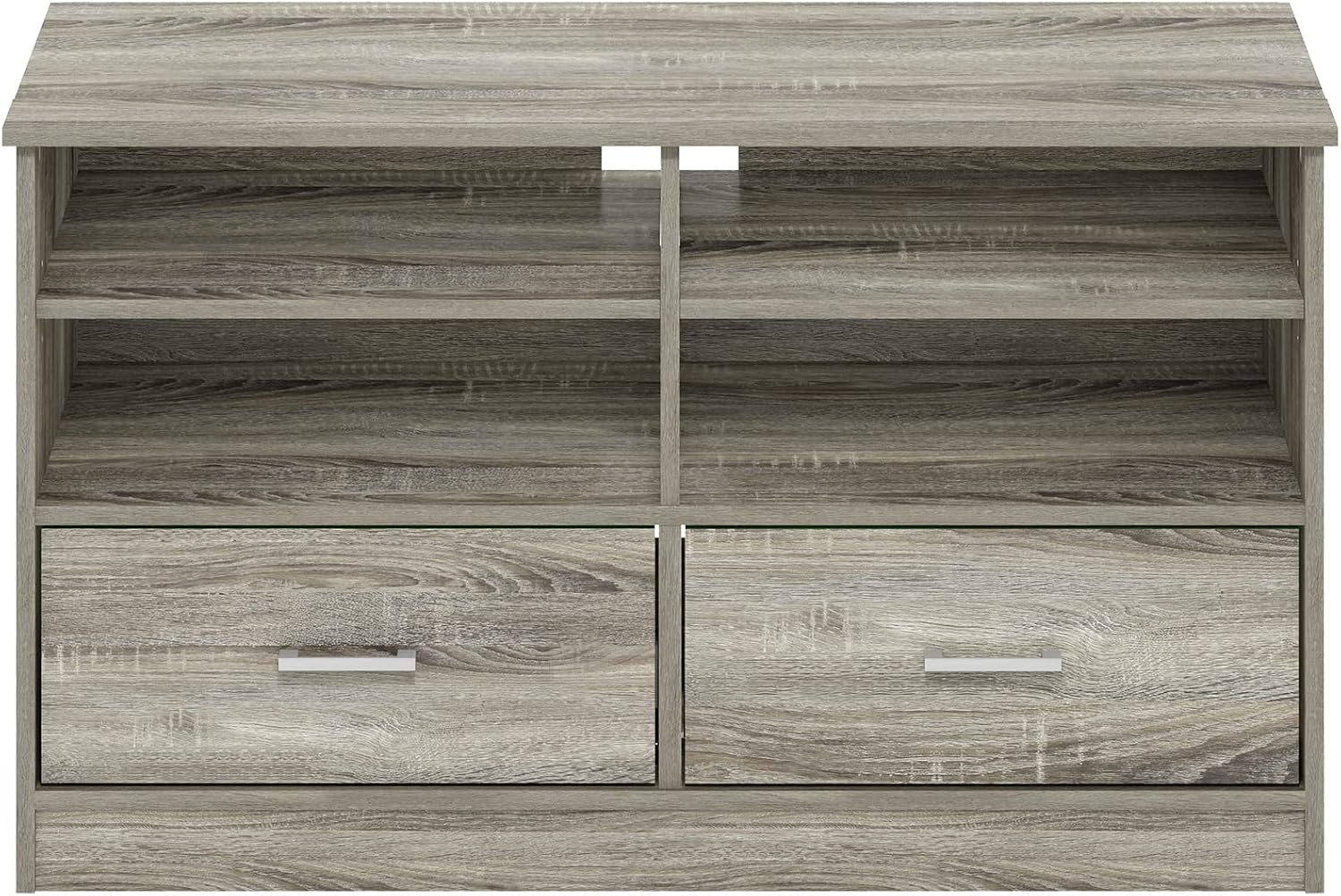 Furinno Fowler Multipurpose TV Stand Bookshelves, French Oak Grey