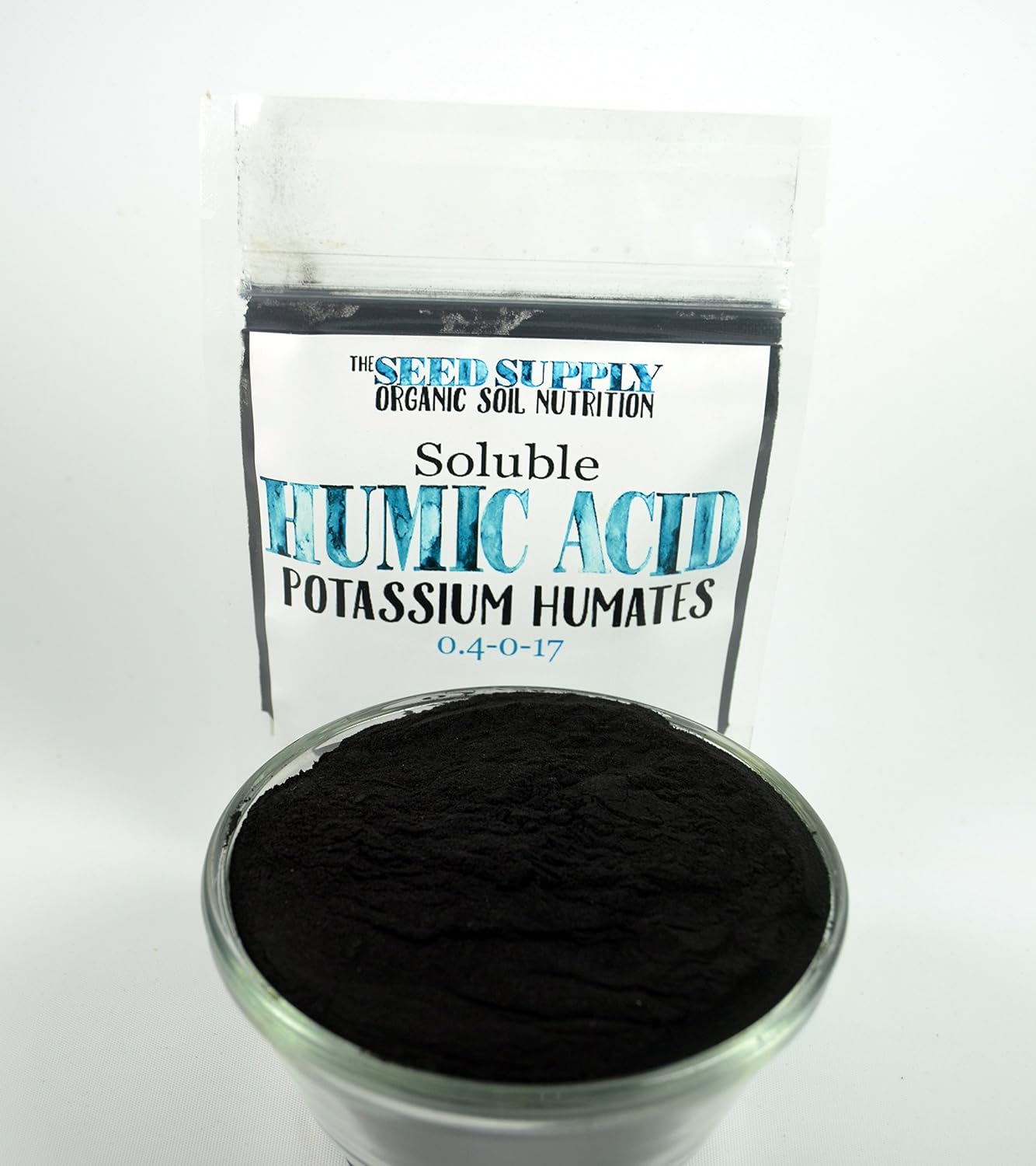 2 Ounces Soluble Humic Acid Powder Fertilizer- Potassium Humates - Natural Organic Humus