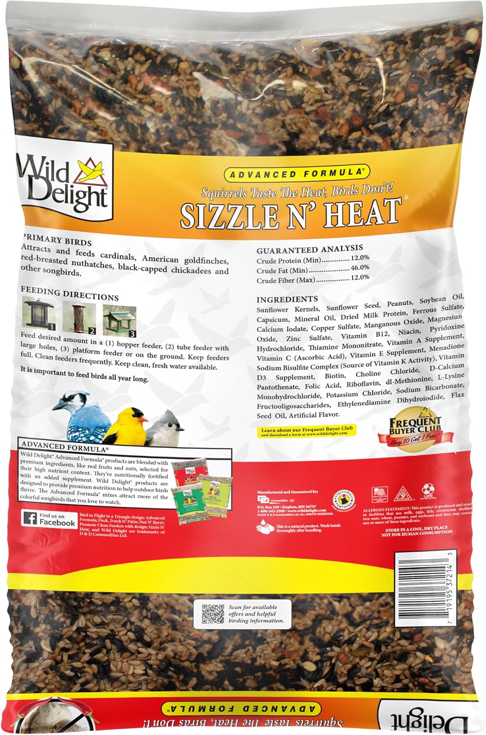 Wild Delight Deck, Porch N' Patio No Waste Bird Food, 5 lb, (374050)