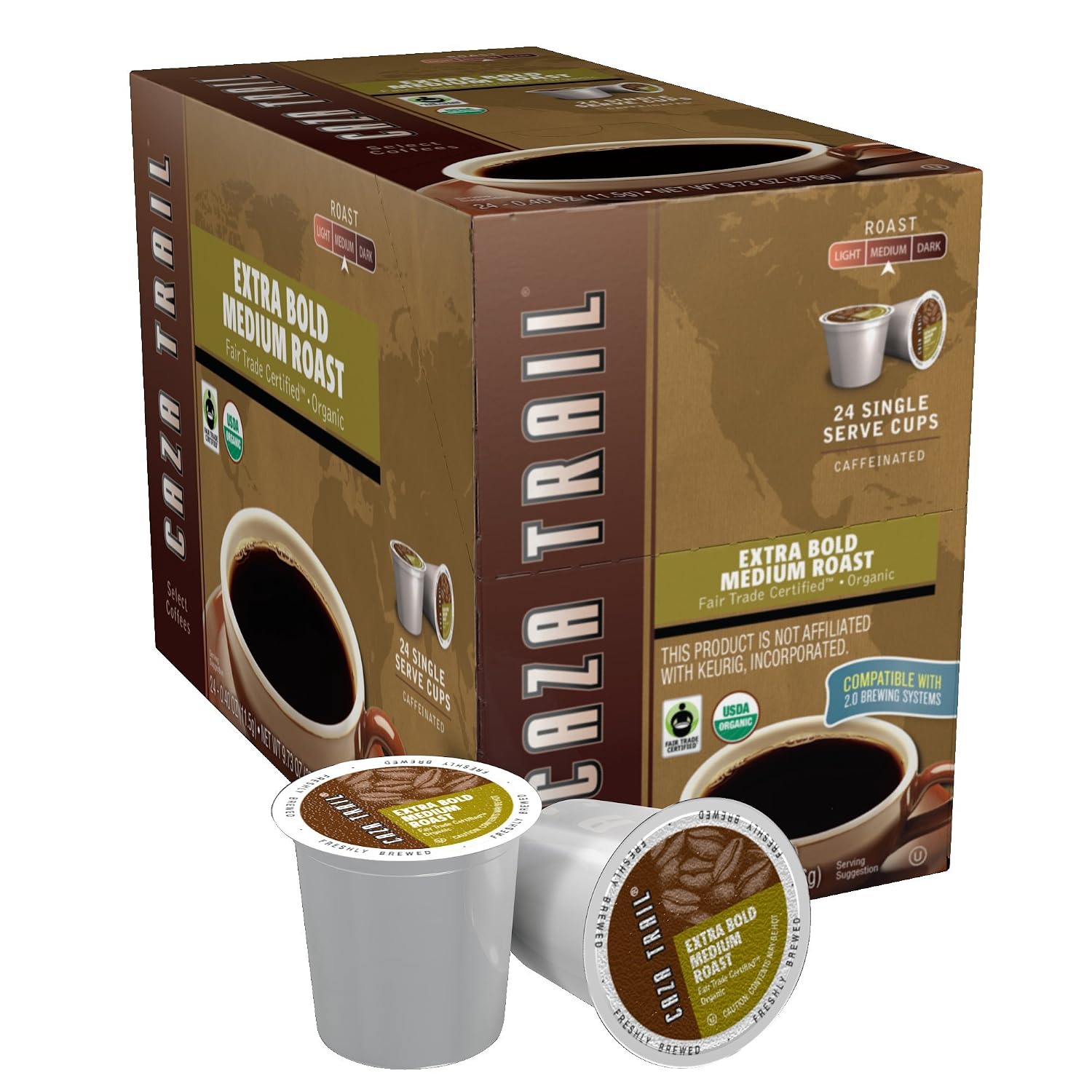 Caza Trail Coffee, Kona Blend, 100 Single Serve Cups
