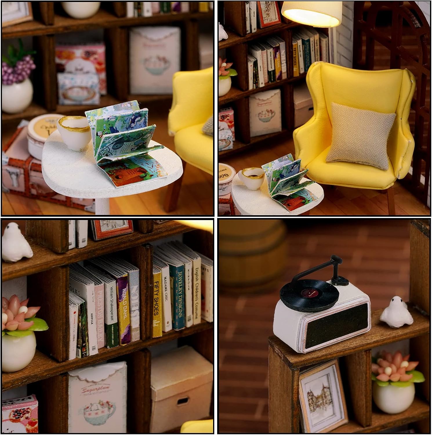 CUTEROOM DIY Doll Room Miniature Furniture Wooden House Kit-Study Room