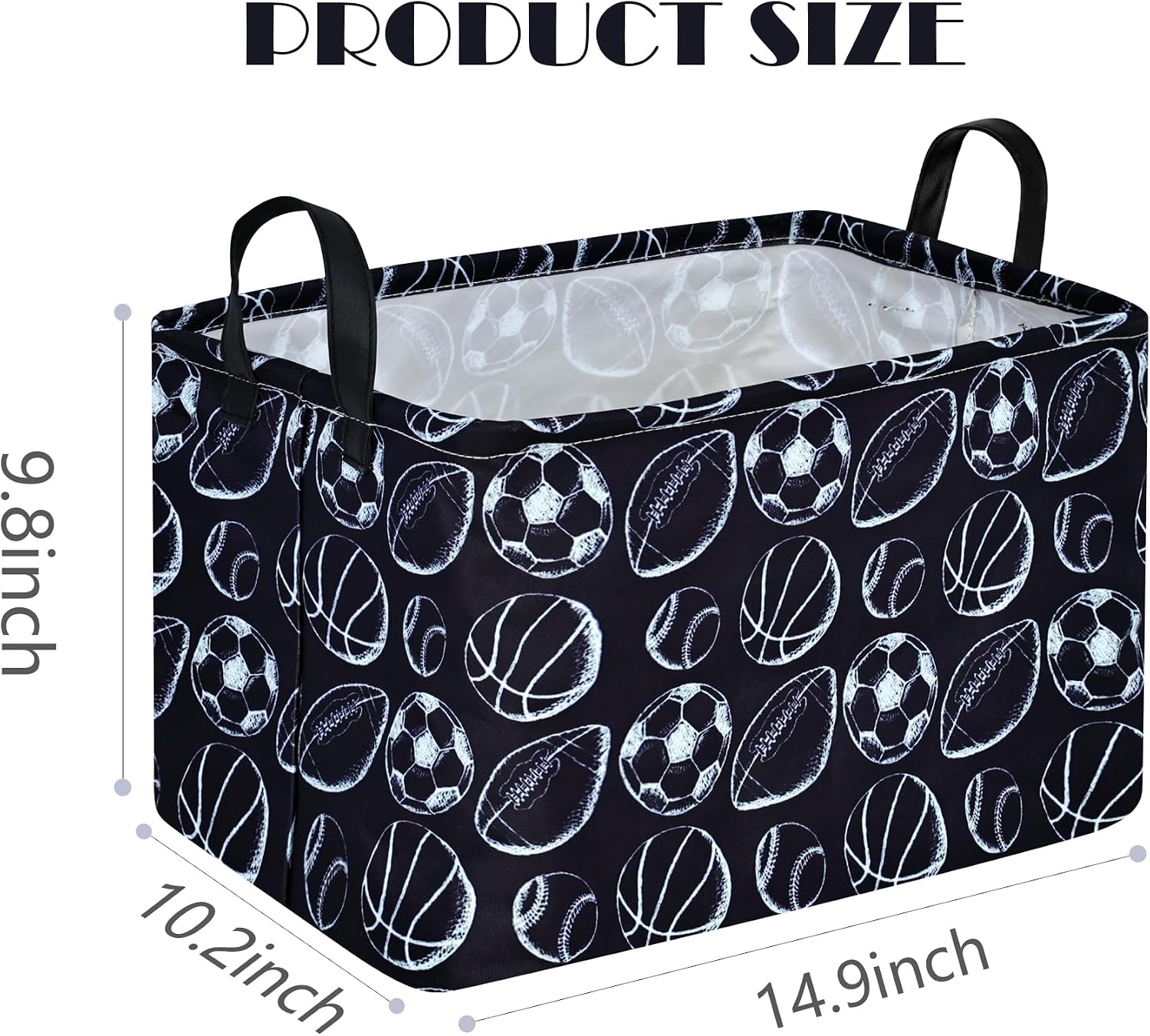 MAIZMZ Rectangular Storage Basket Collapsible Organizer Bin Waterproof Toy Box for Organizing Home/Dorm/Kitchen/Pet/Office/Closet/Shelf/Gift Baskets