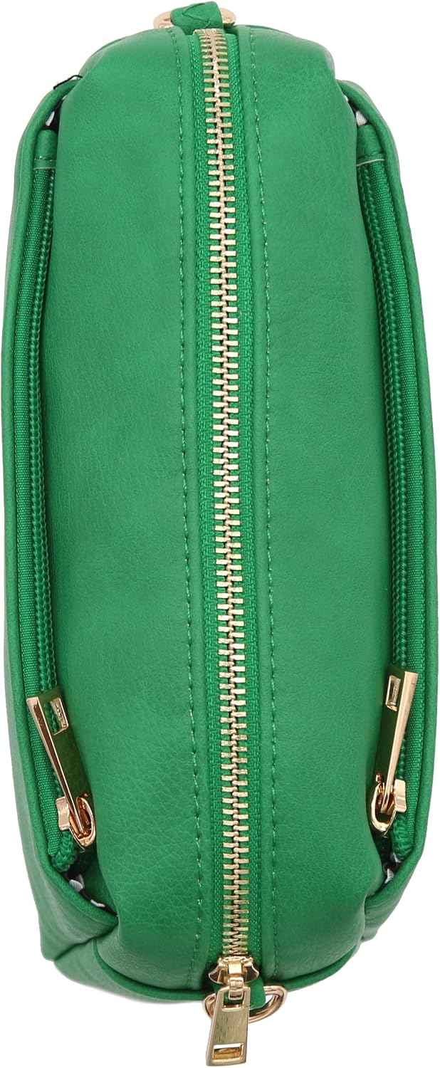 Triple Zip Small Crossbody Bag