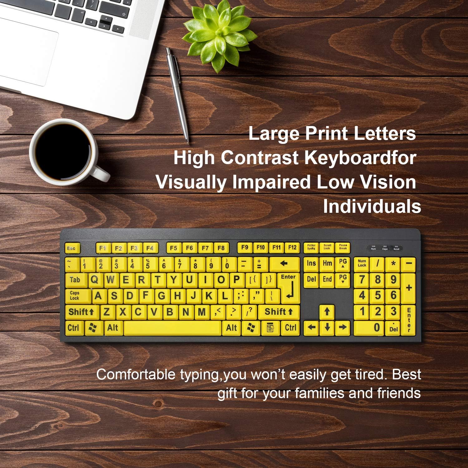 BOOGIIO Large Print Computer Keyboard