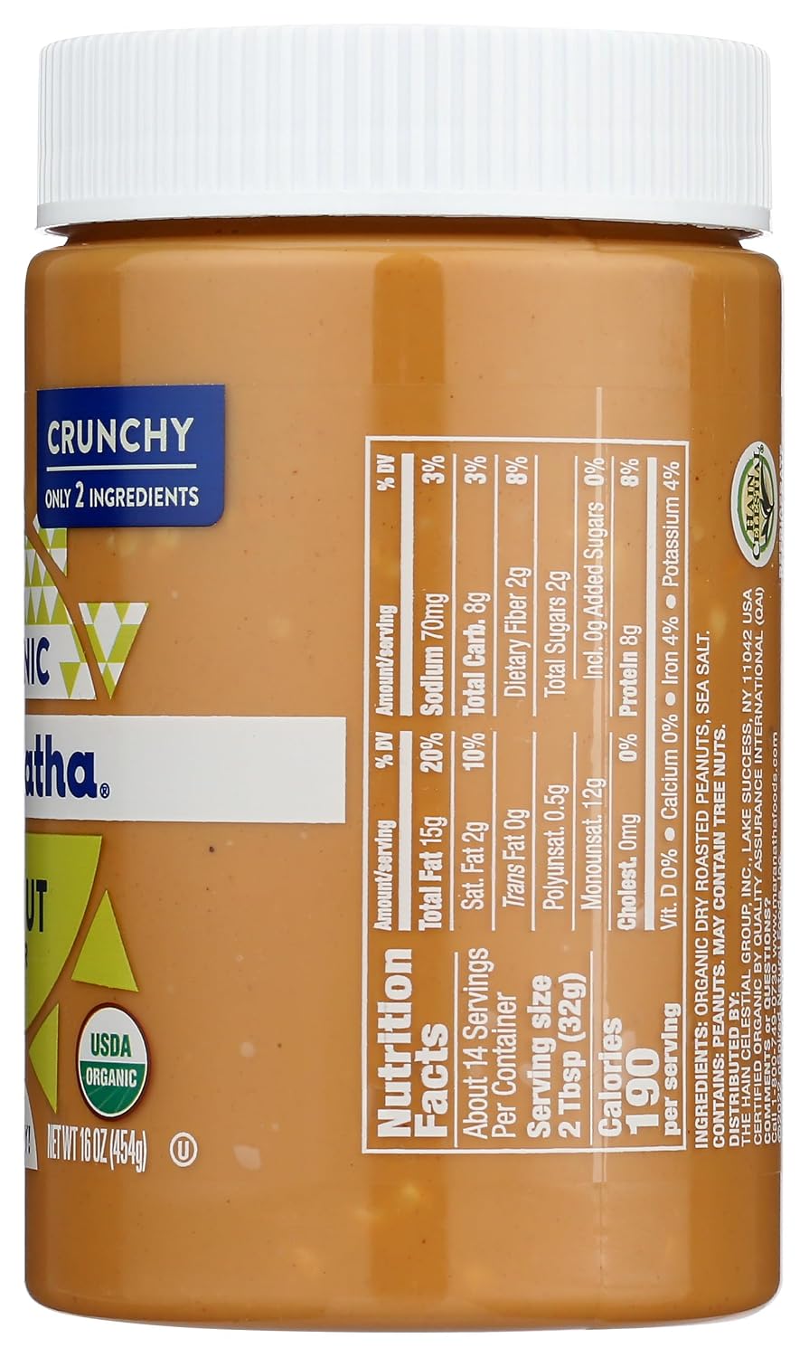 MaraNatha Organic Creamy Peanut Butter, 16 Ounce Jar