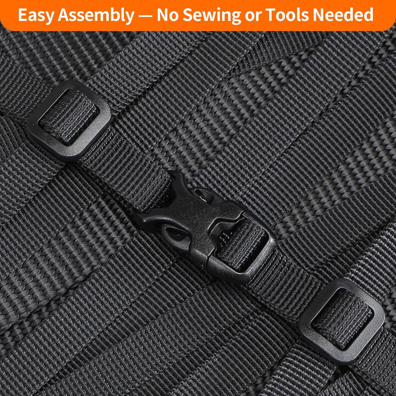 BEYOURD Buckles and Straps Set 1": 6 Yards of Thick Nylon Webbing, 6-Pack Heavy Duty Adjustable Quick Side Release Plastic Buckles