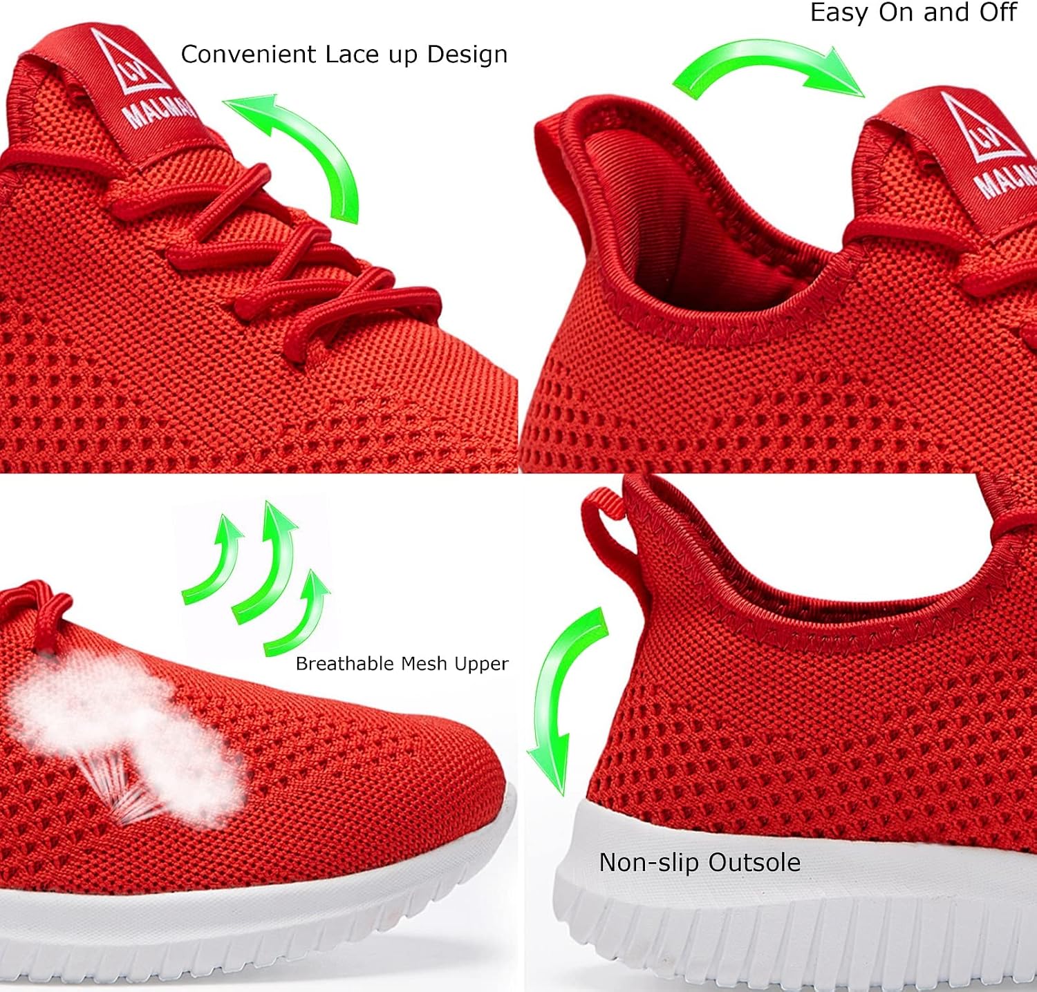 VAMJAM Men's Running Shoes Ultra Lightweight Breathable Walking Shoes Non Slip Athletic Fashion Sneakers Mesh Workout Casual Sports Shoes